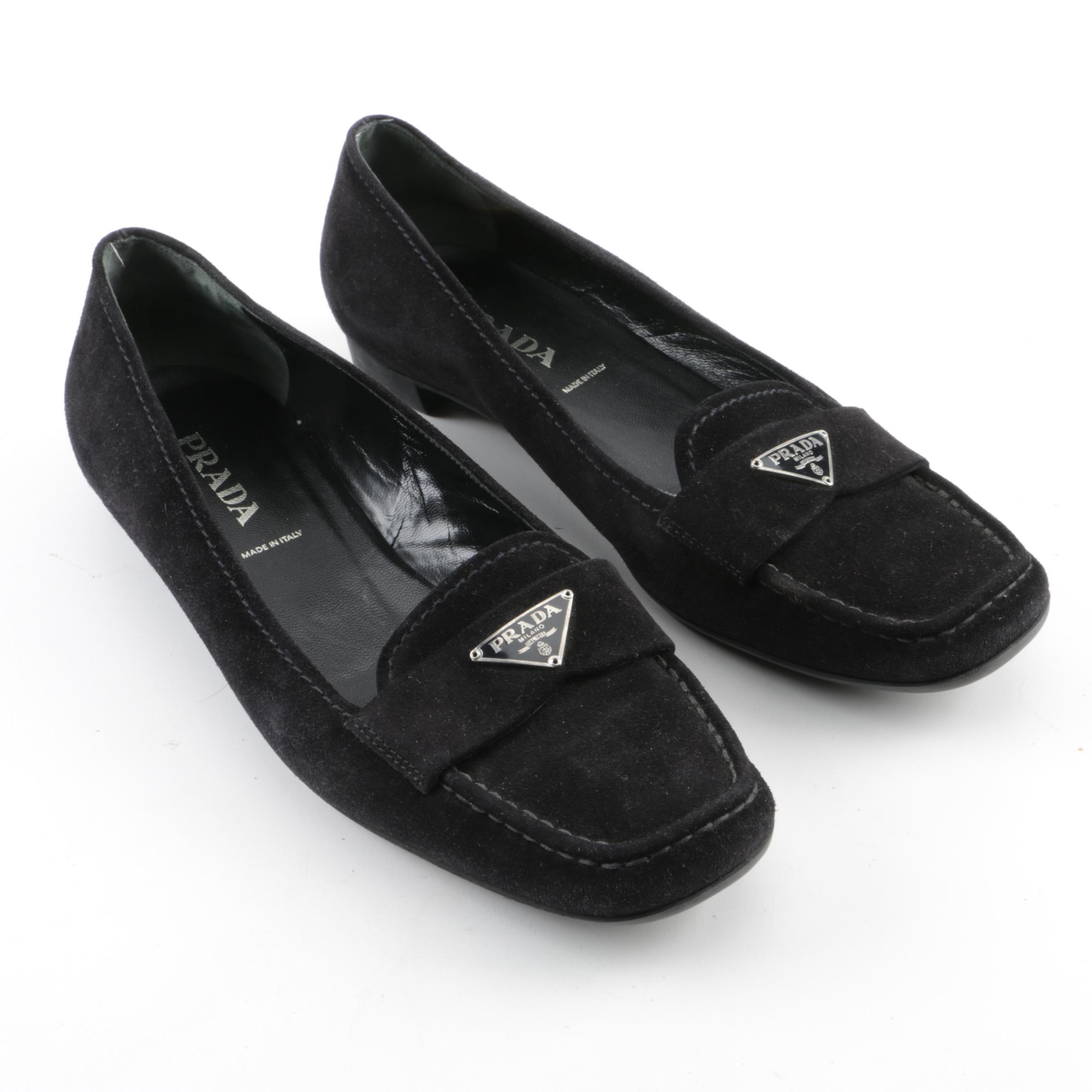 Prada Black Suede Loafers and Boots