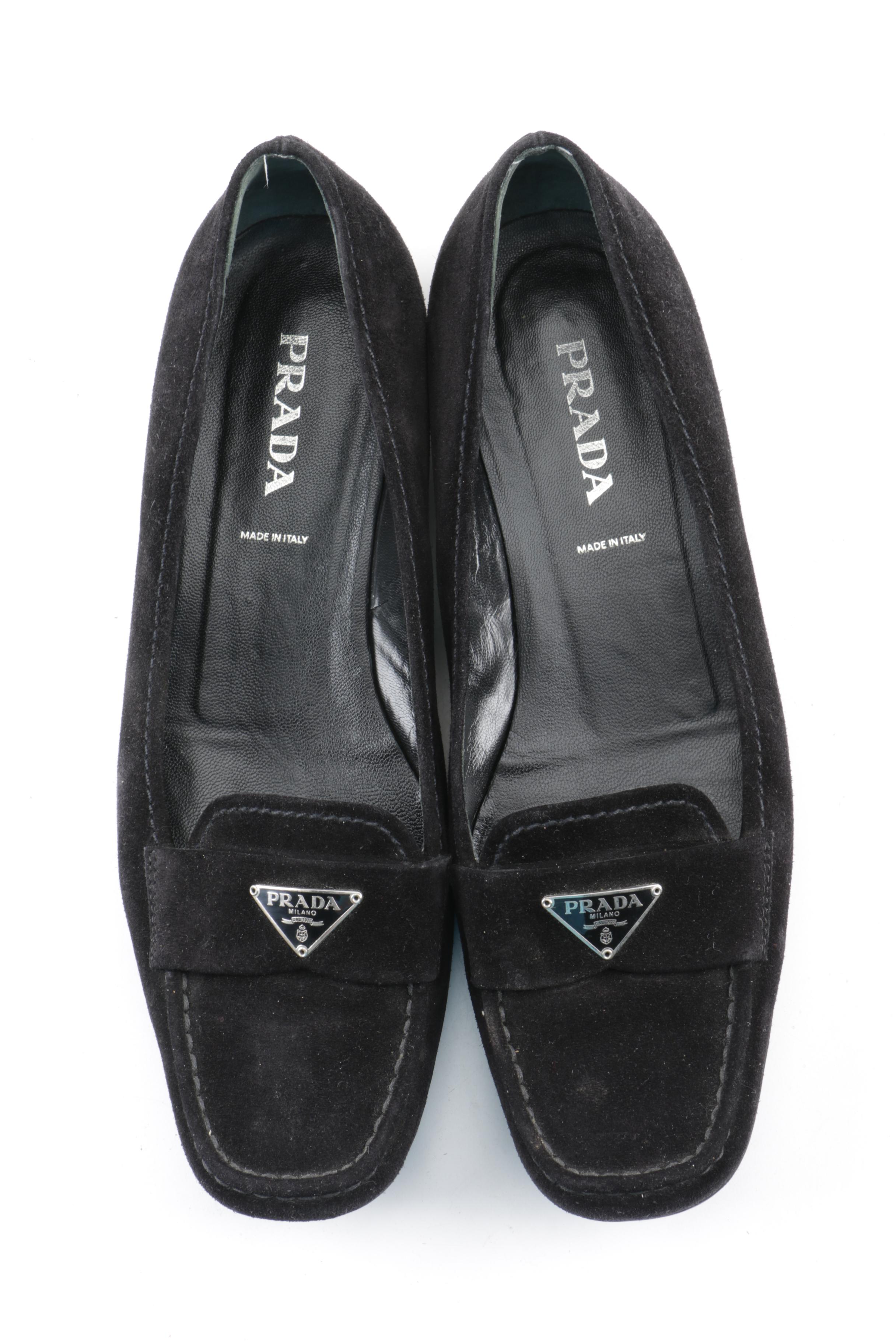 Prada Black Suede Loafers and Boots