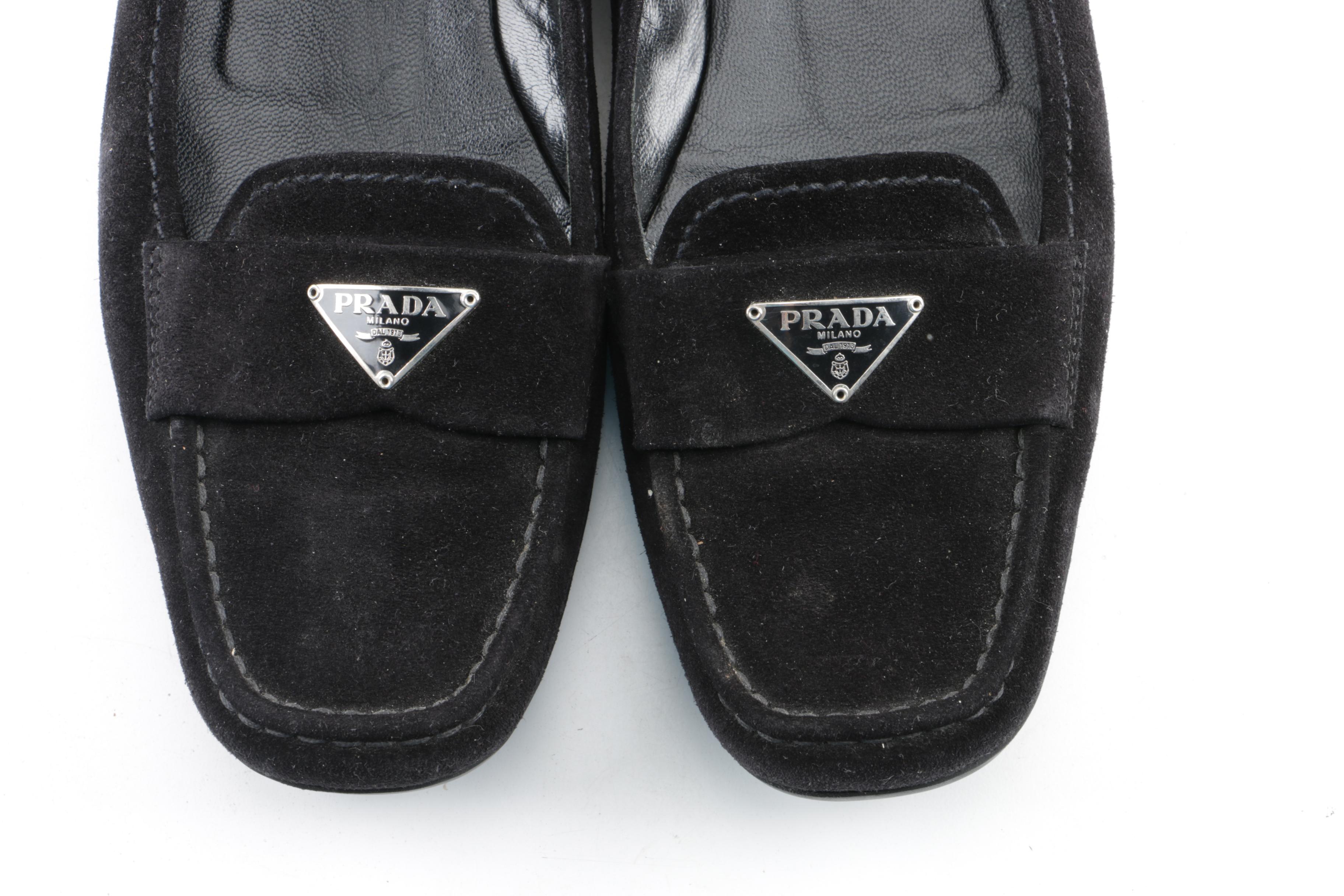 Prada Black Suede Loafers and Boots