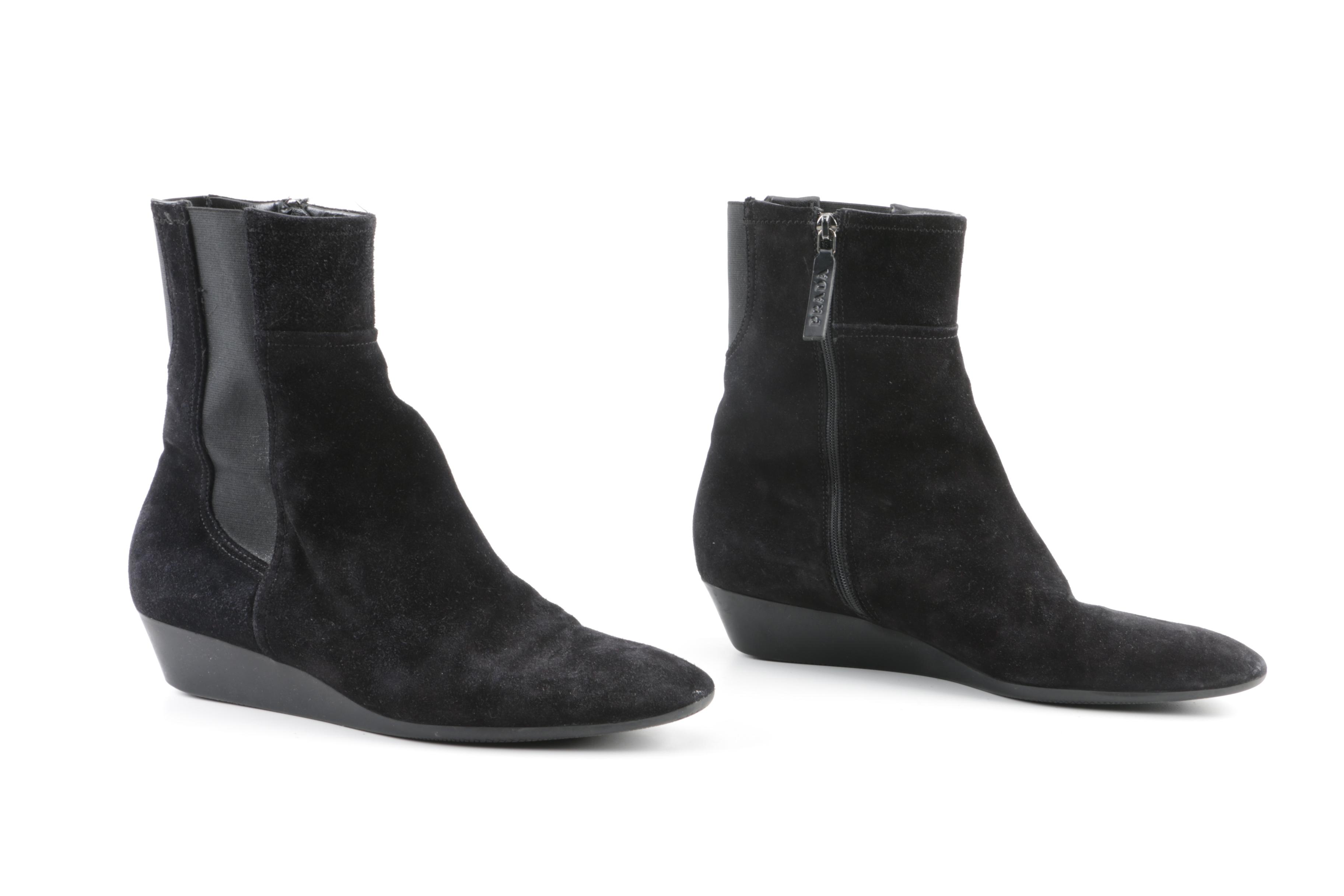 Prada Black Suede Loafers and Boots