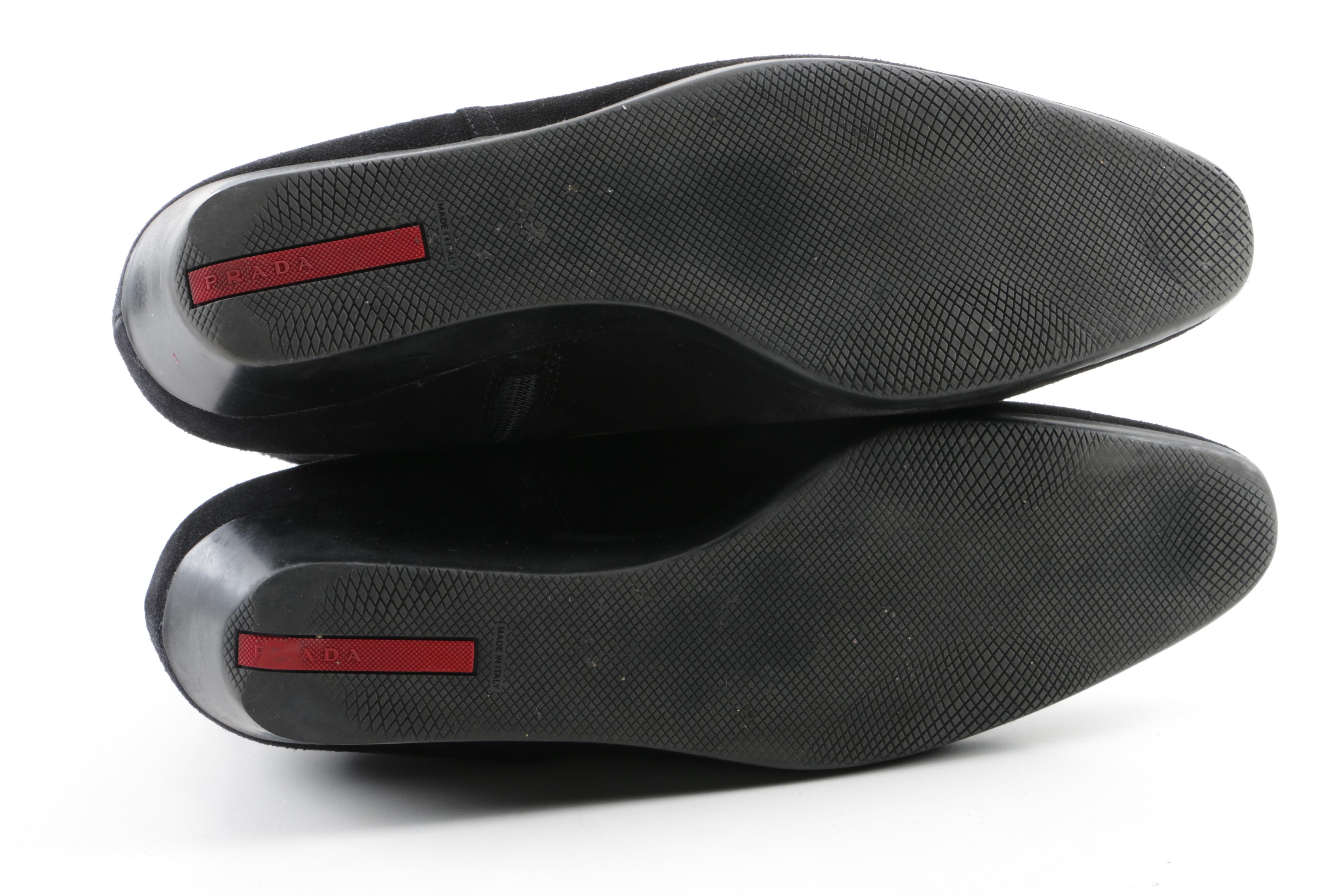 Prada Black Suede Loafers and Boots