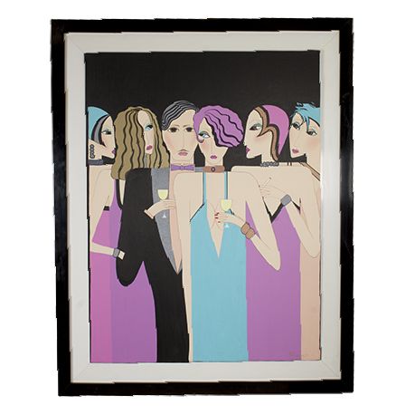 Petrovsky Acrylic Painting After Audrey Cole "Party People"