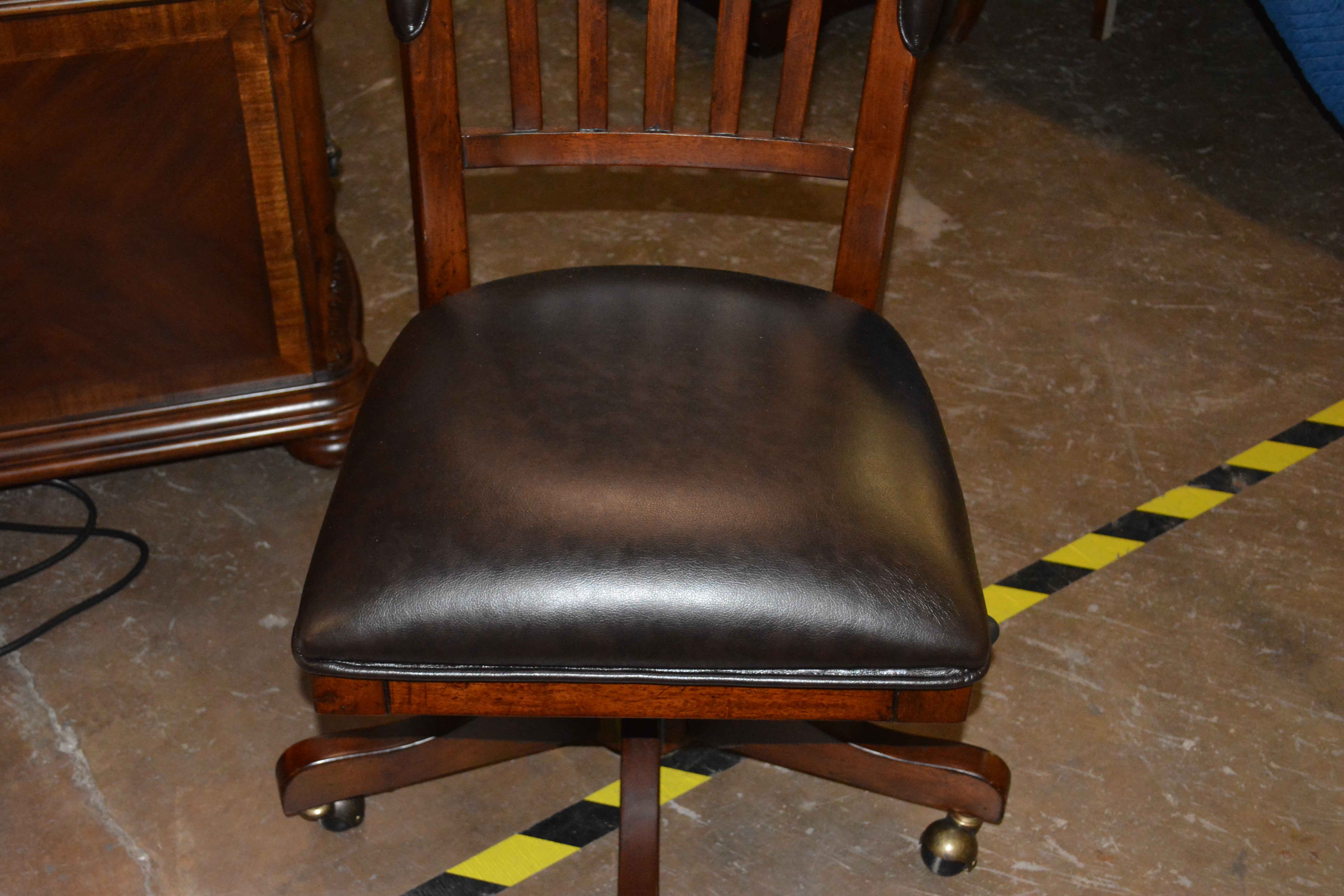 Mediterranean Style Computer Desk and Hutch with Chair by Haverty's
