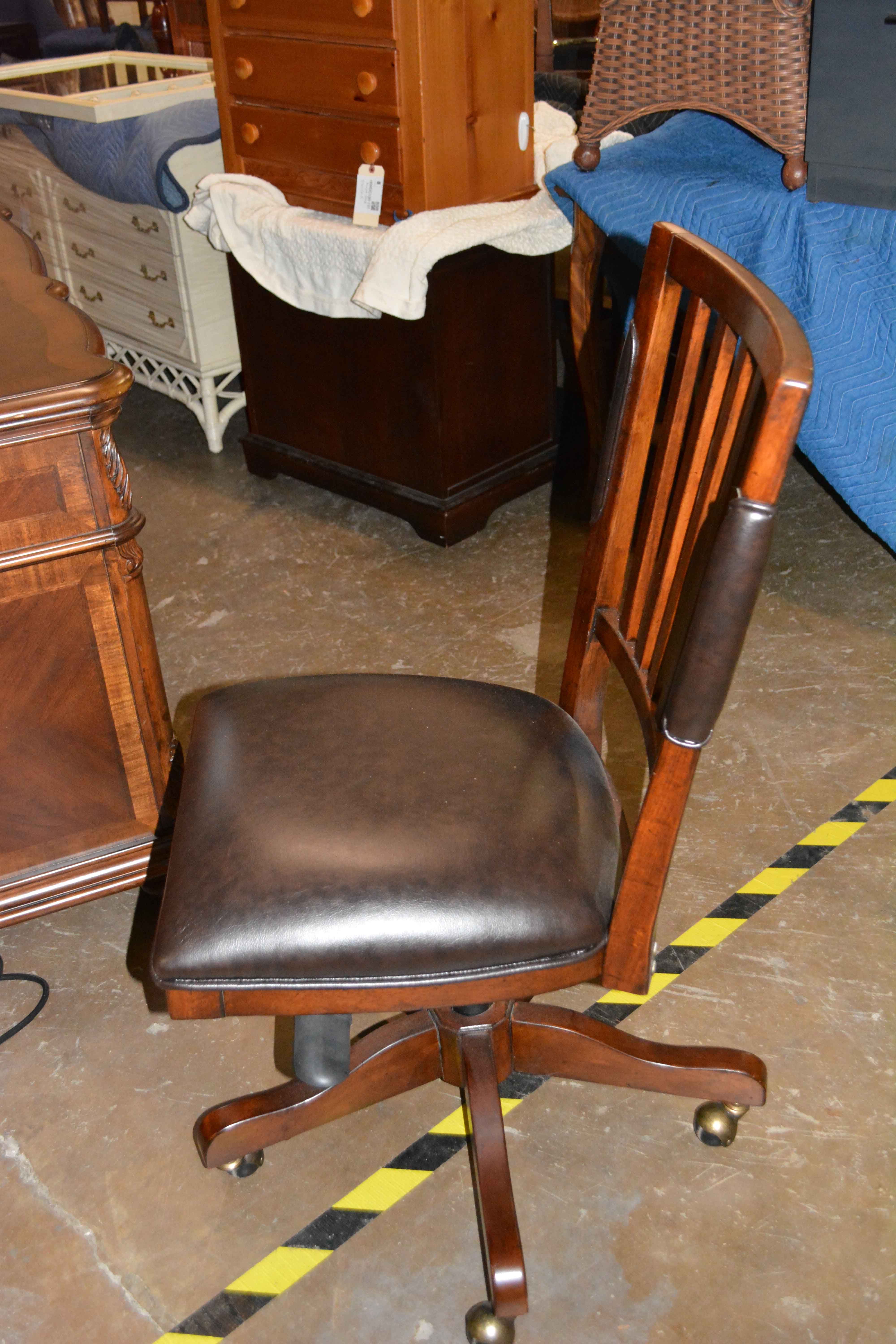 Mediterranean Style Computer Desk and Hutch with Chair by Haverty's
