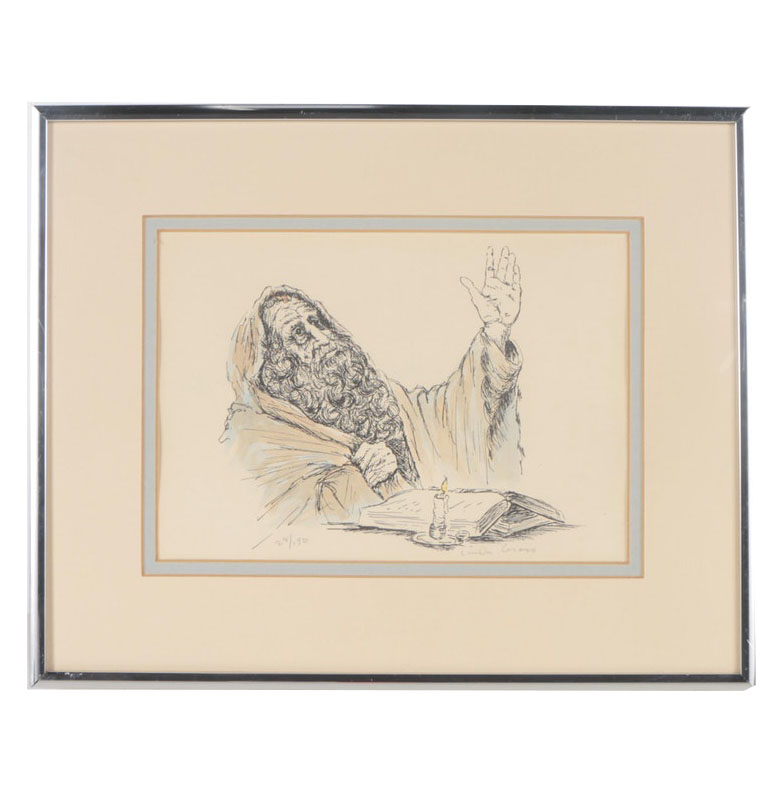 Color Lithograph Portrait