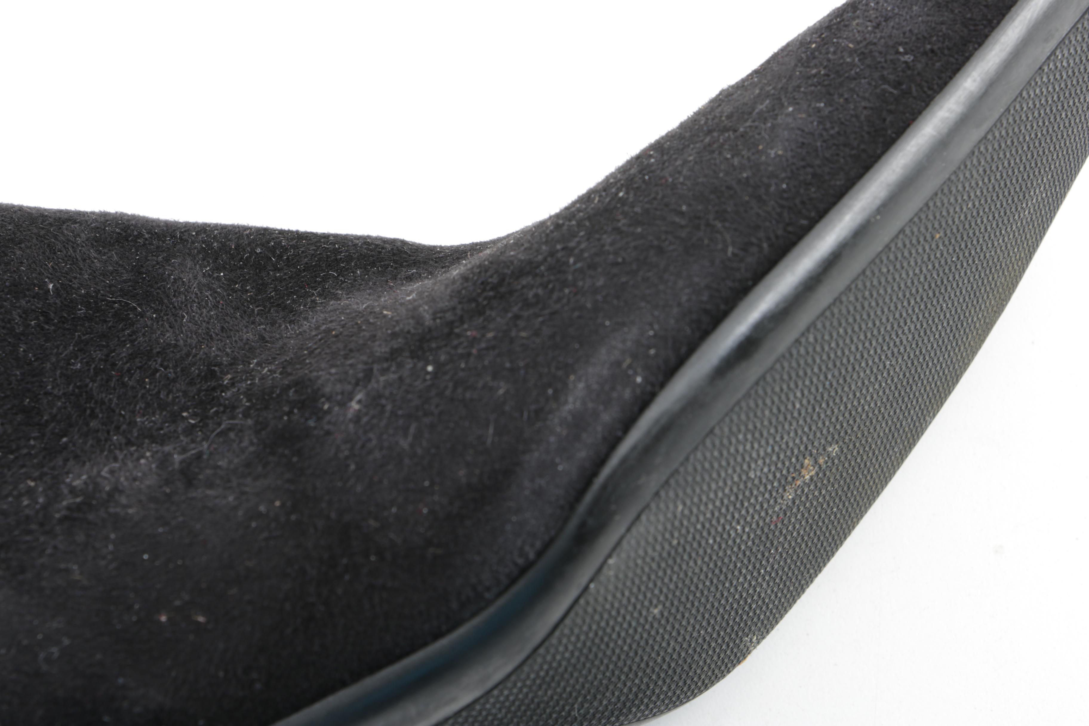 Prada Black Suede and Canvas Boots