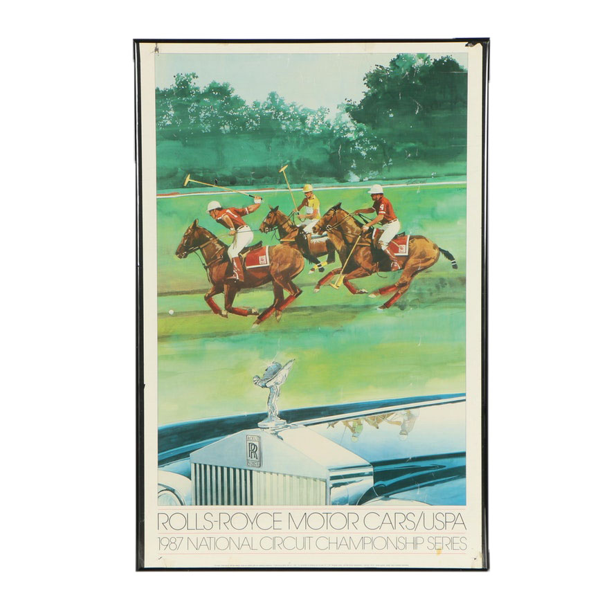 1987 Rolls-Royce Polo Offset Lithograph Poster