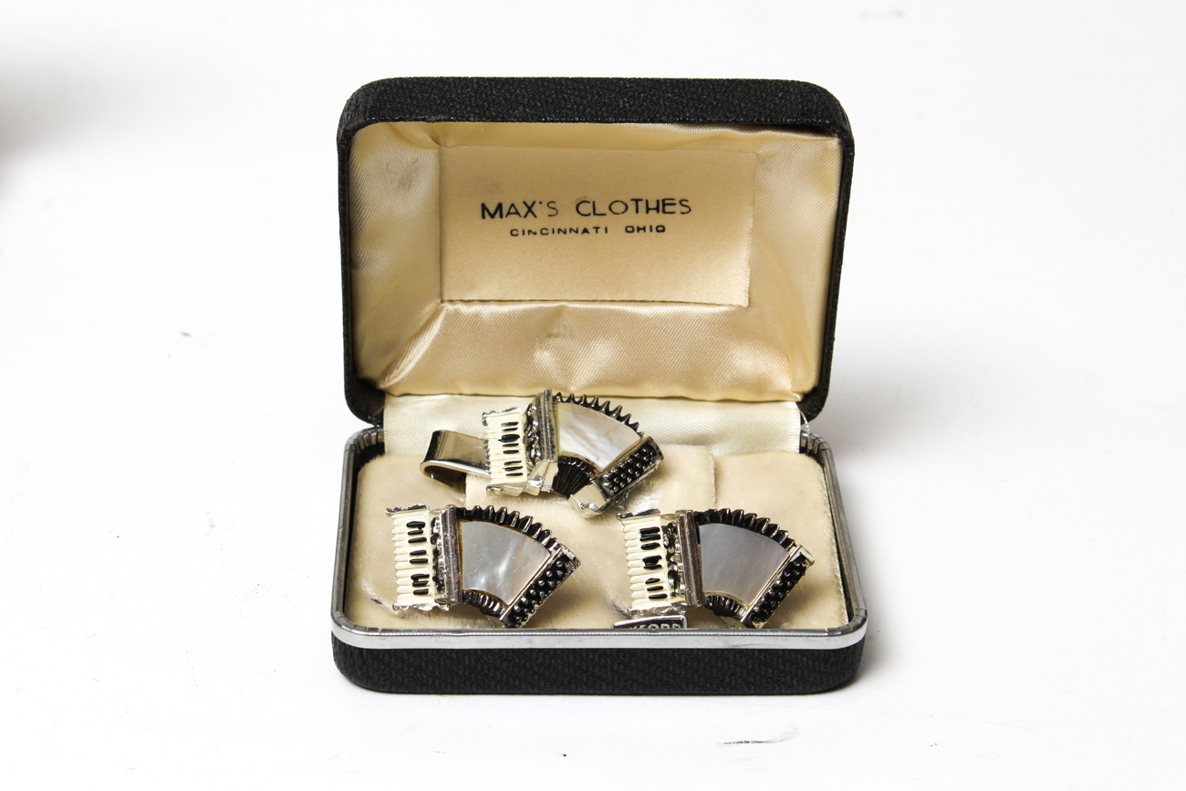 Men's Accessories Including Swank Cufflinks and Timex Electric Watch