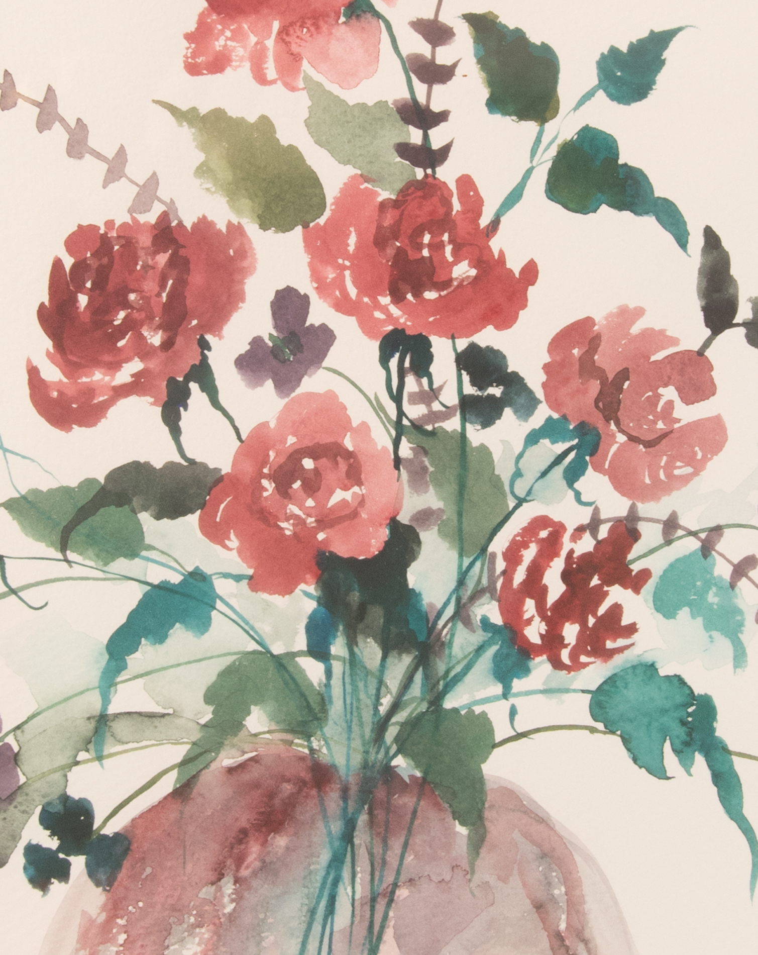 Vintage Diane Ramseur Watercolor on Paper Still Life