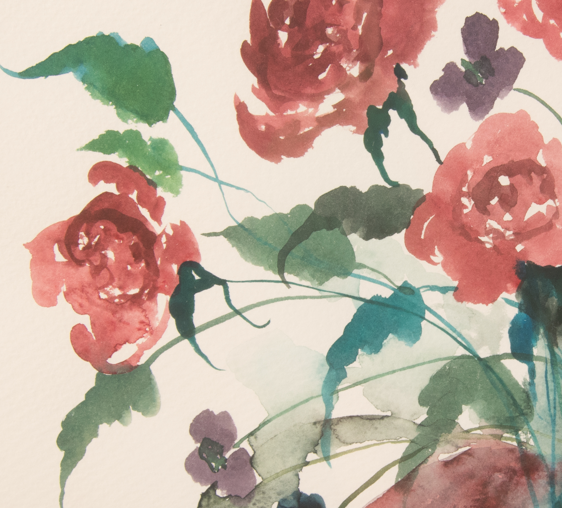 Vintage Diane Ramseur Watercolor on Paper Still Life