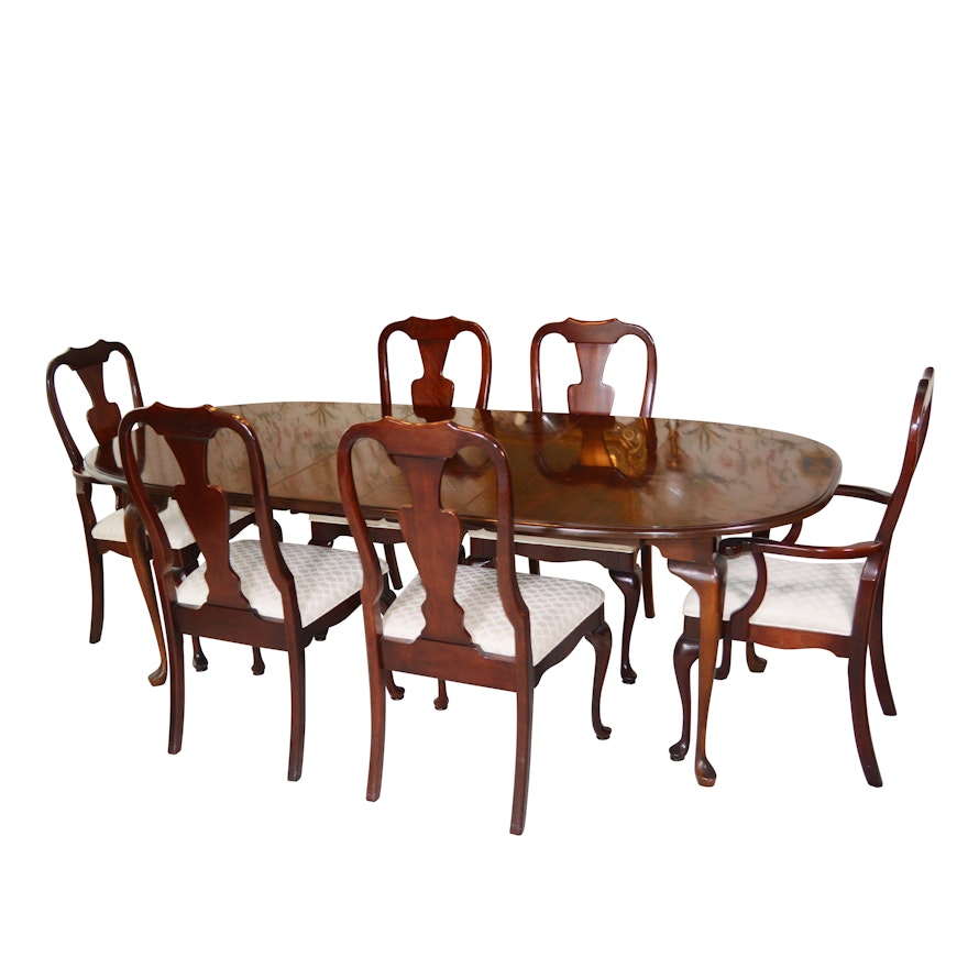 Queen Anne Style Dining Table and Chairs by Pennsylvania Classics, Inc.