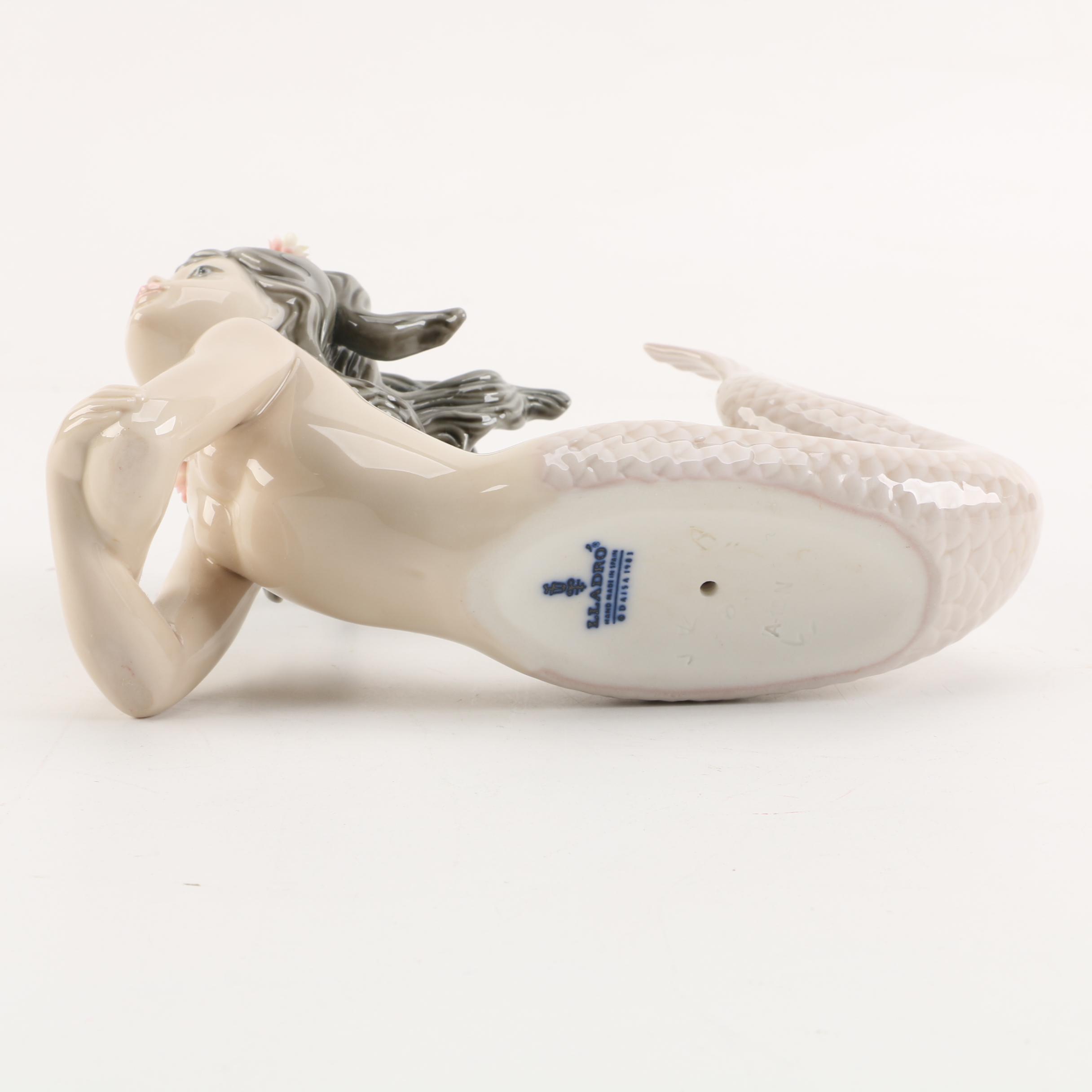Lladró "Fantasy" Porcelain Mermaid Figurine