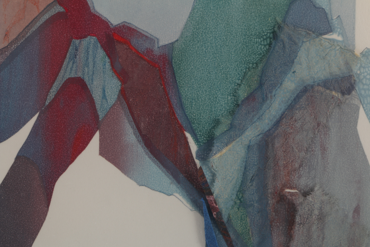 Sara Richards 1993 Mixed Media Monoprint "Tien Chen Mountains II, Series 237"