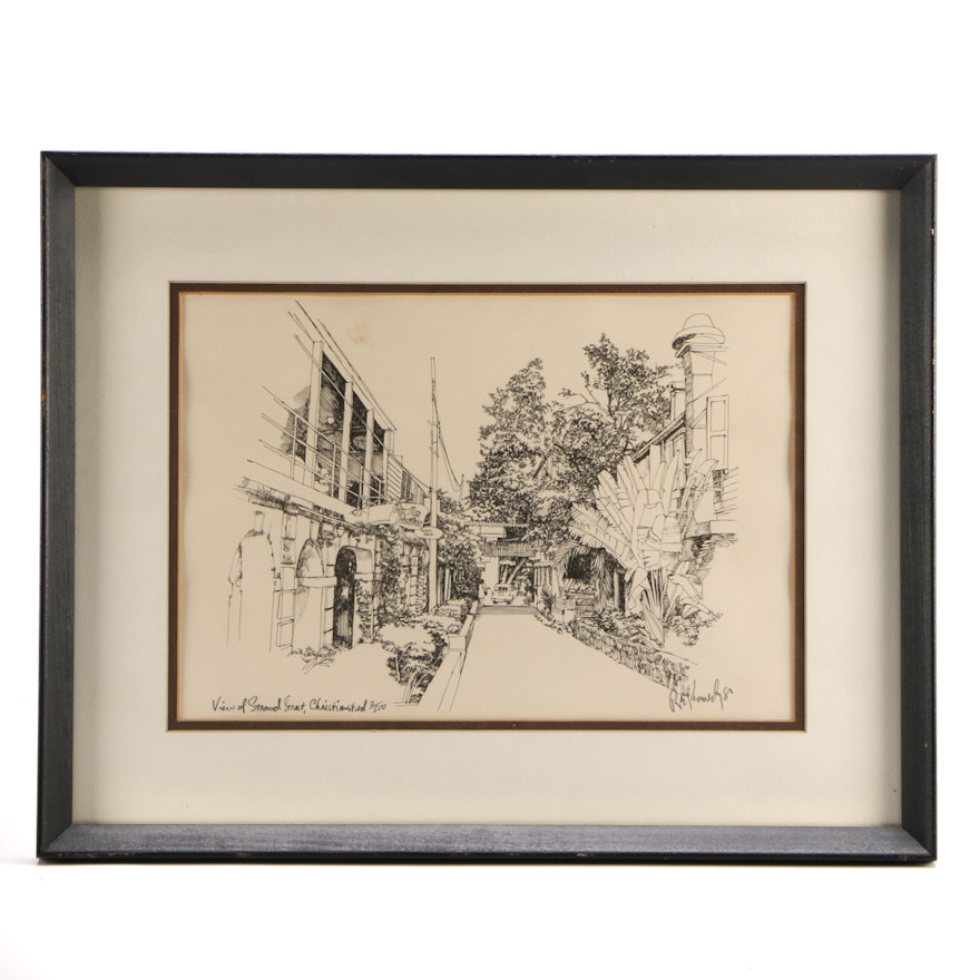 Robert Kennedy Limited Edition Lithograph "View of Strand Street, Christian St."