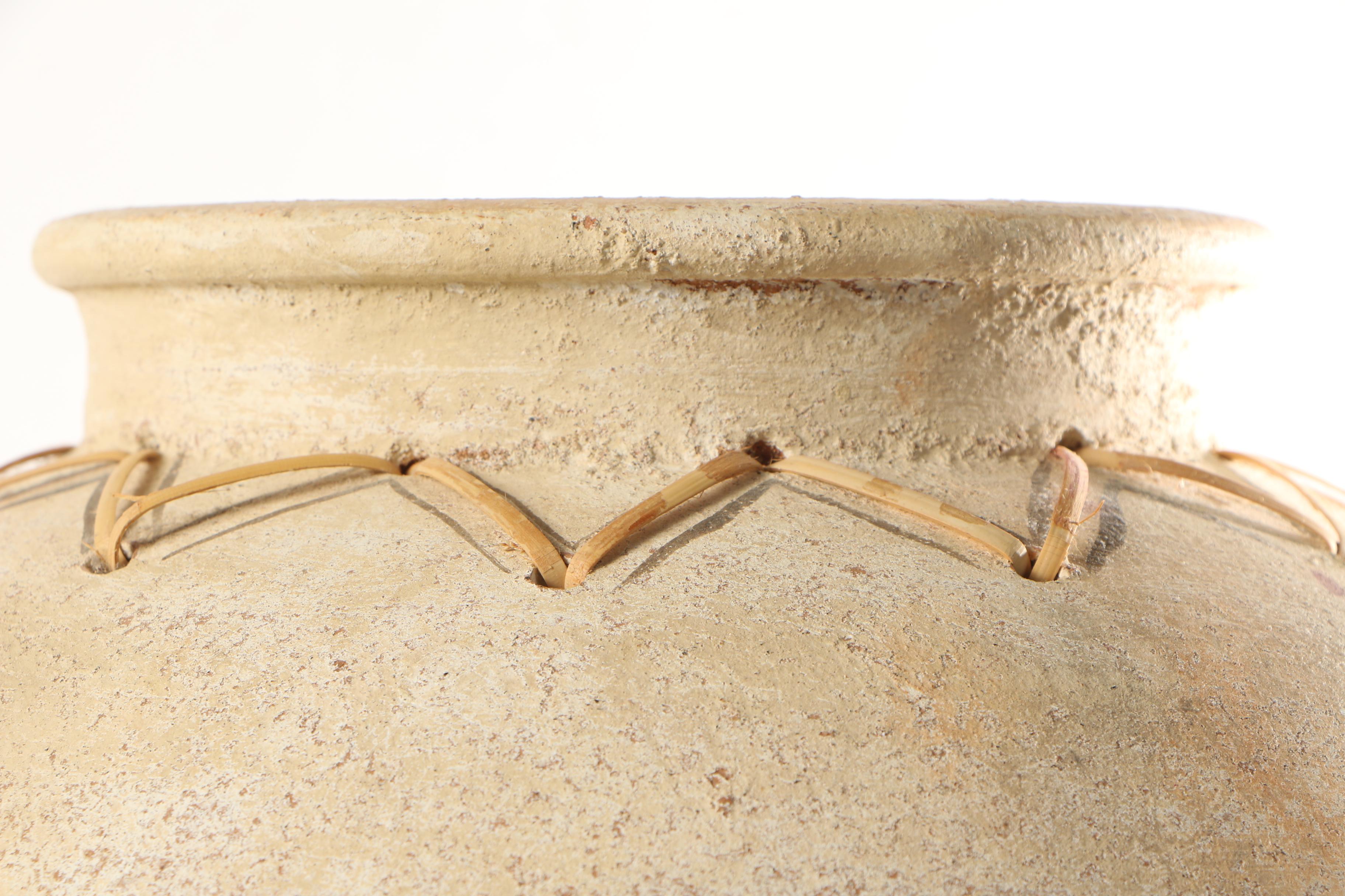 Southwestern Inspired Earthenware Ceramic Vase with Pony Decoration