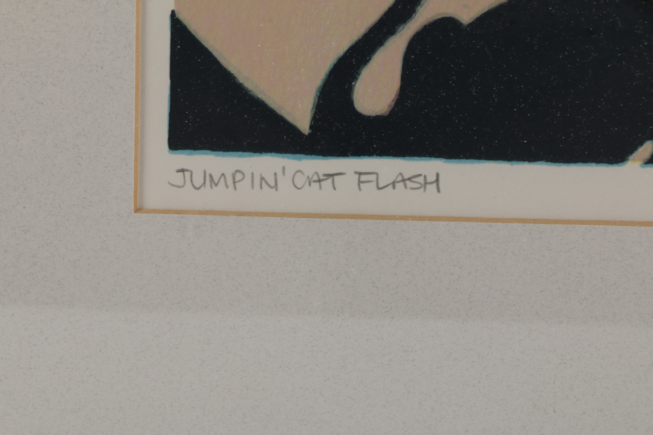 Kurtis N. Thomas Artist Proof Serigraph "Jumpin' Cat Flash"