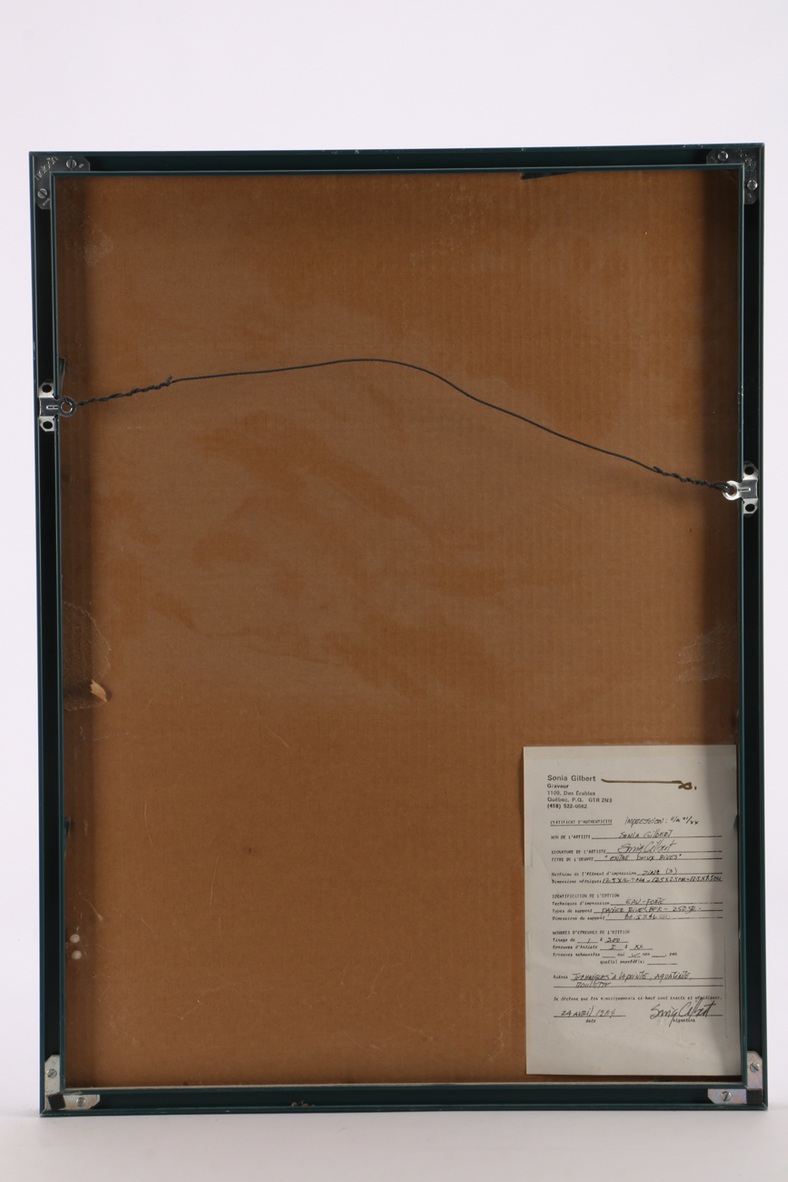 Sonia Gilbert Signed Limited Edition Etching with Aquatint and Mezzotint