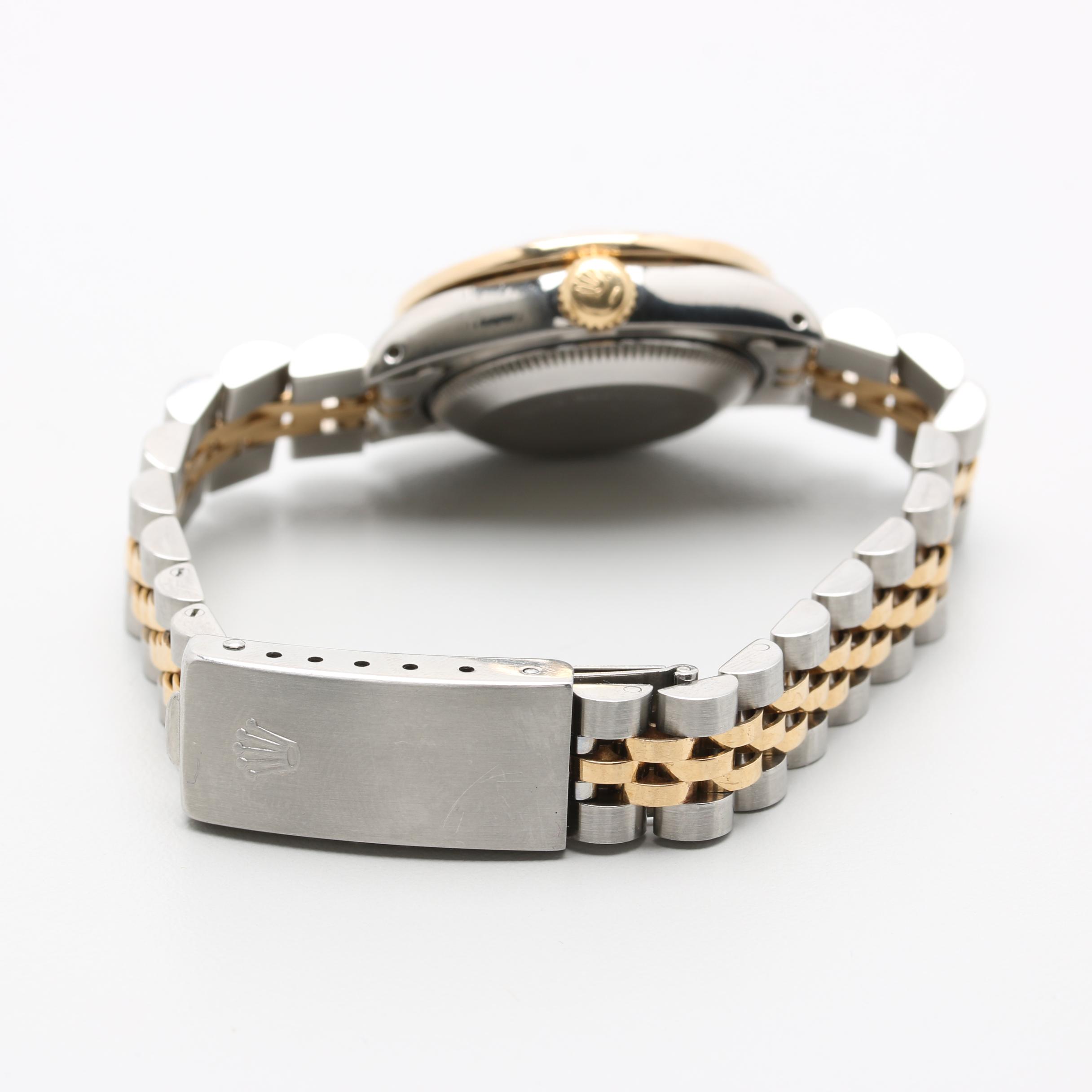 Circa 1987 Rolex Stainless Steel and 18K Yellow Gold Diamond Watch