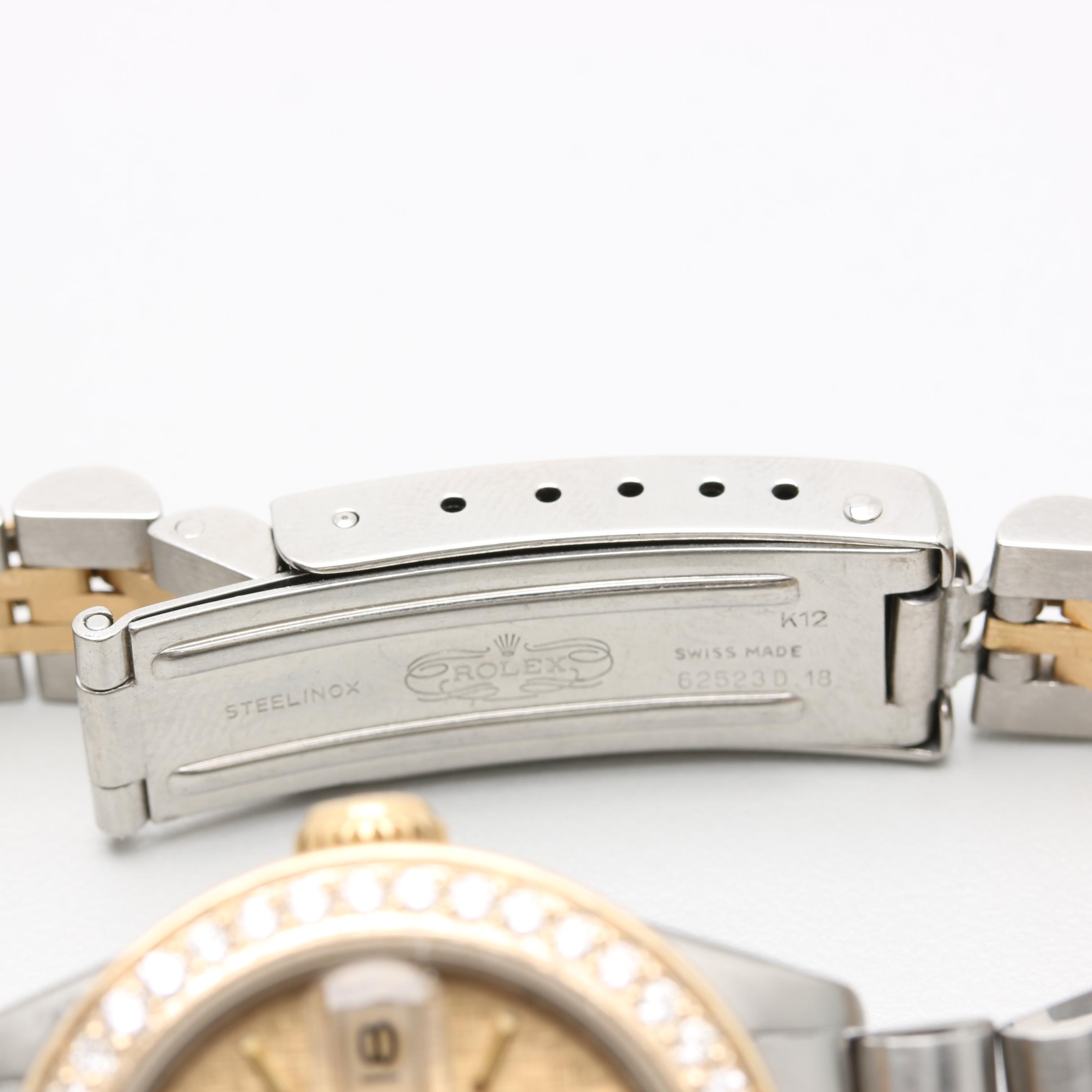 Circa 1987 Rolex Stainless Steel and 18K Yellow Gold Diamond Watch