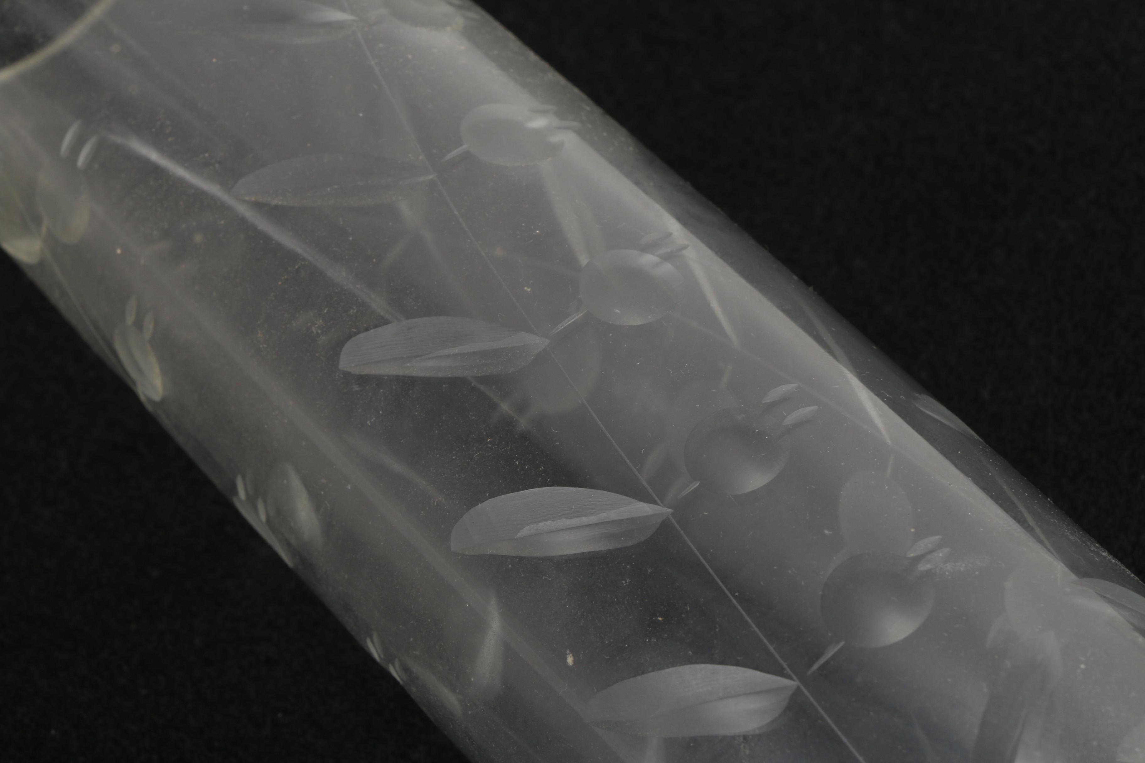 Vintage Romanian Cut Glass Vases