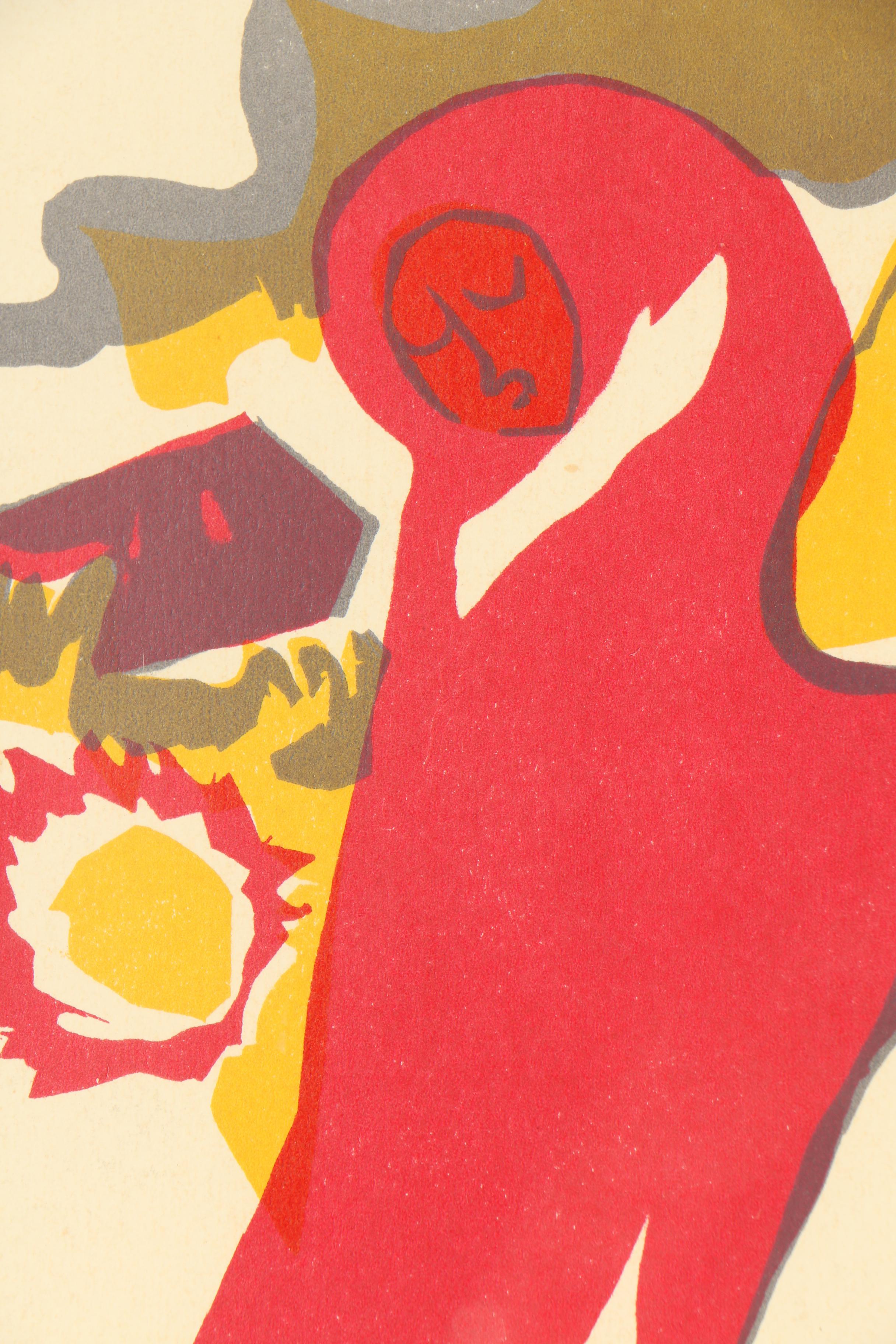 Vasily Kandinsky Woodblock "All Saints' Day"