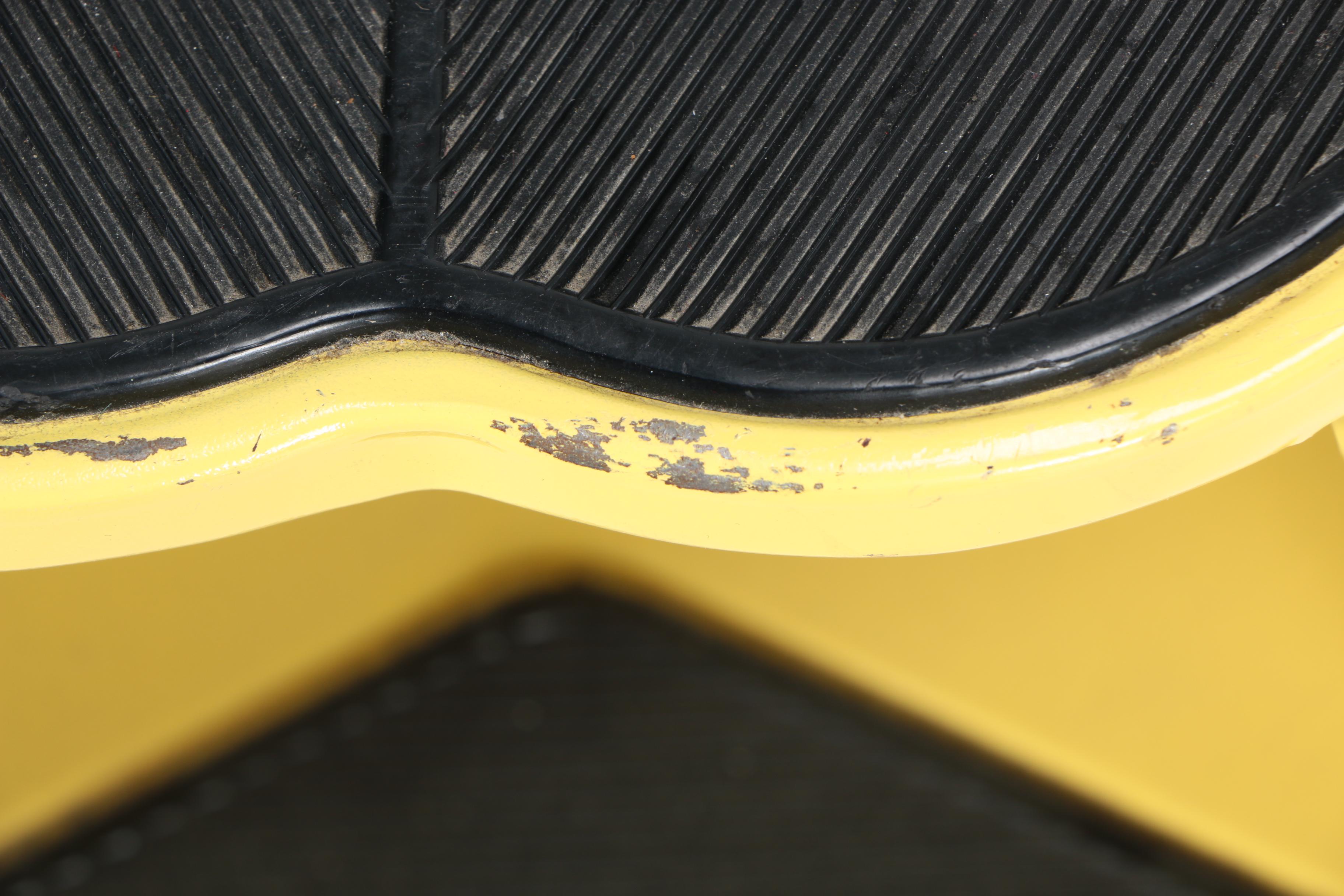 Vintage Yellow Metal Rolling Step Stool by Kik Step