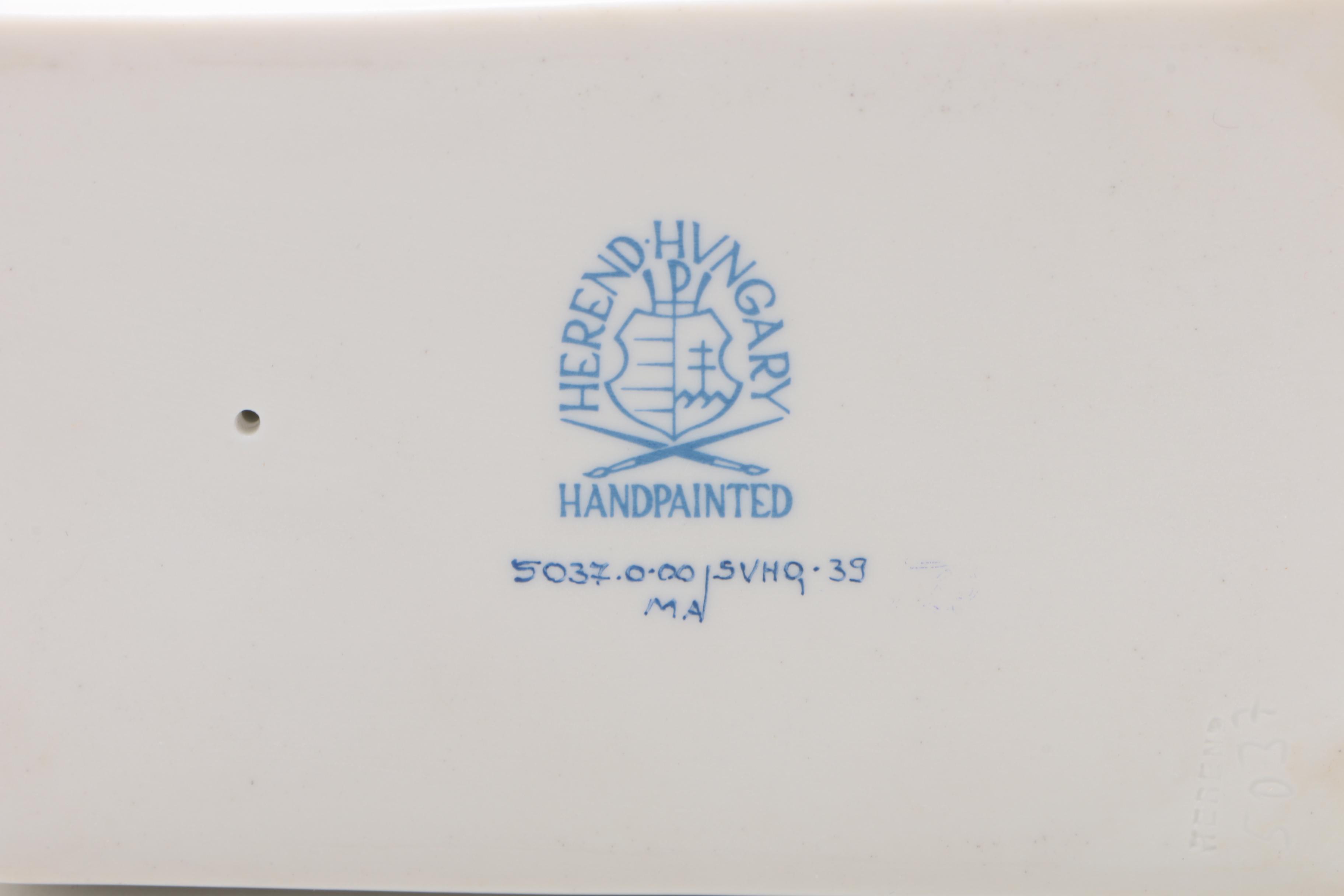 Herend "Pair of Chicks on Golden Egg" Porcelain Figurine