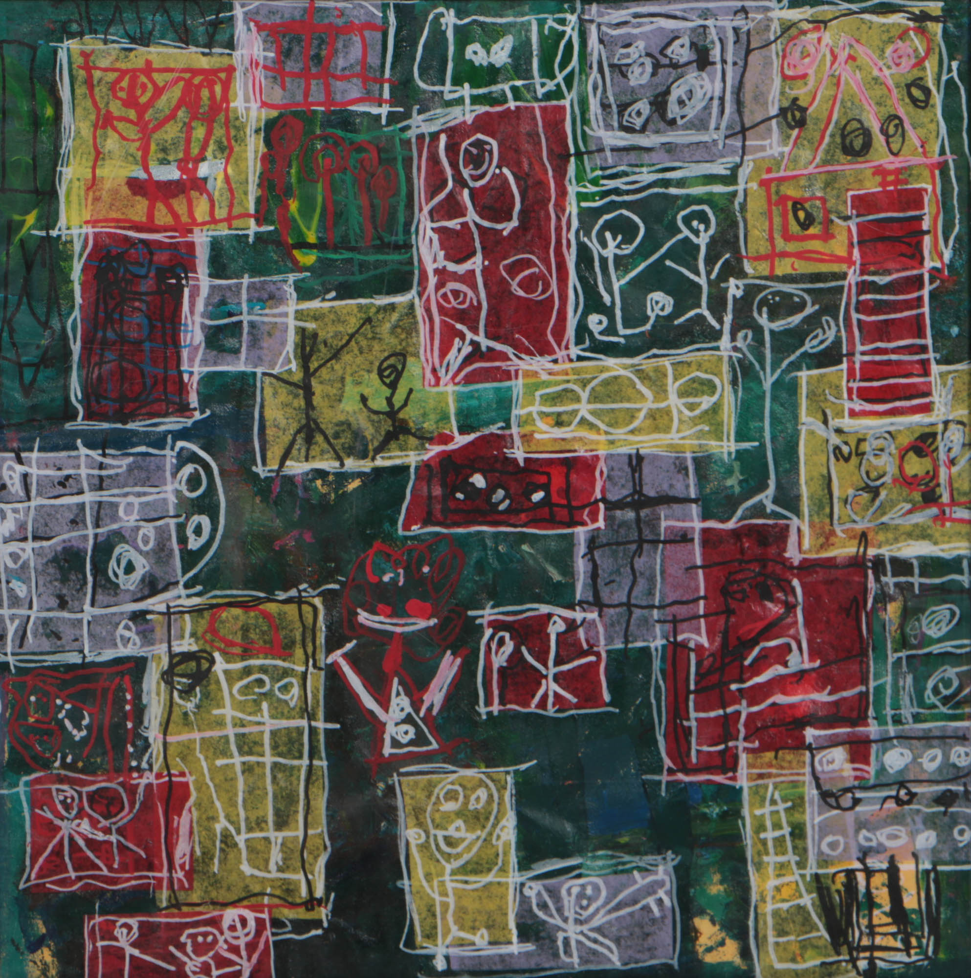 Circa 2009 Acrylic Painting on Unstretched Canvas