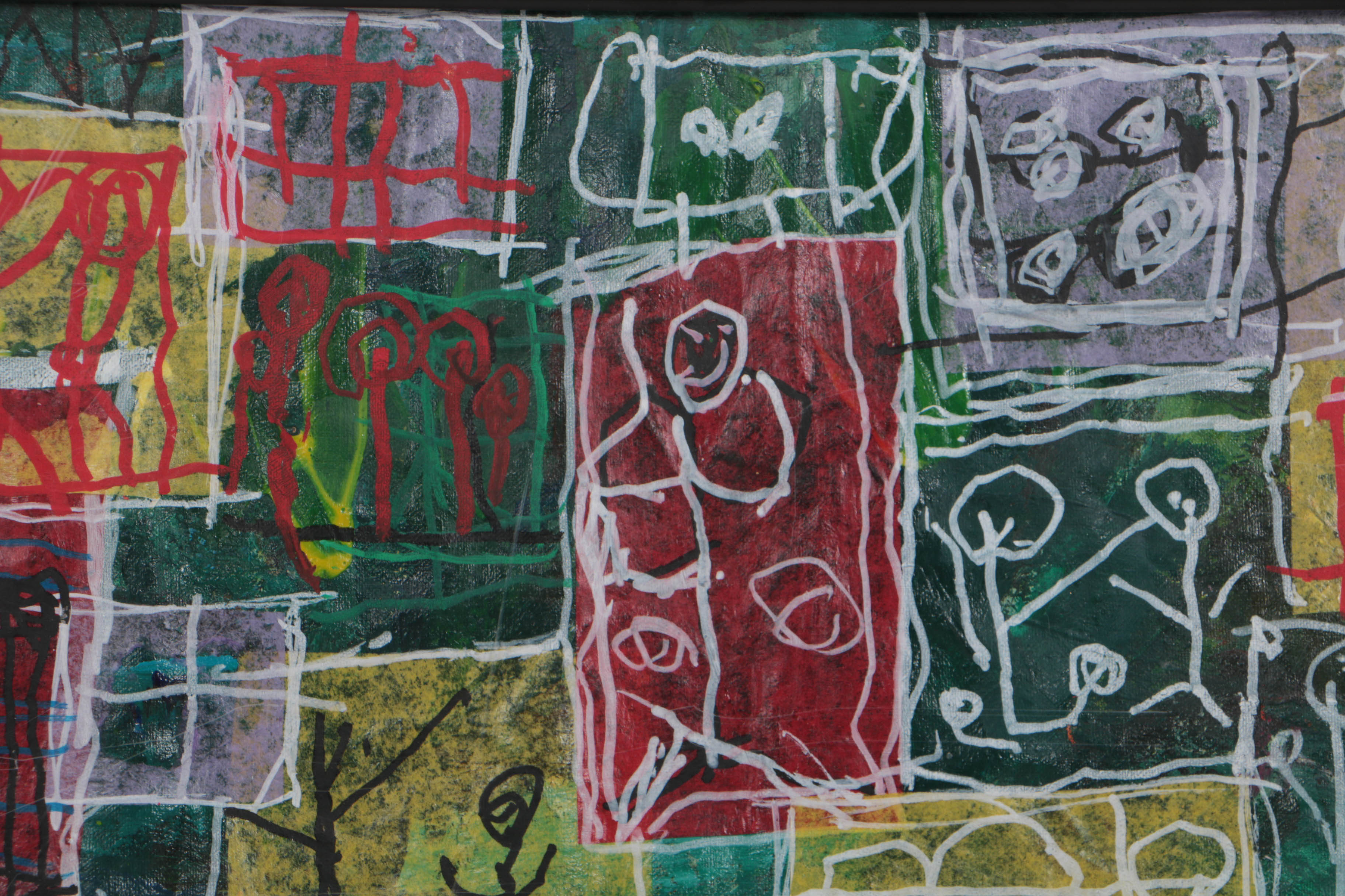 Circa 2009 Acrylic Painting on Unstretched Canvas