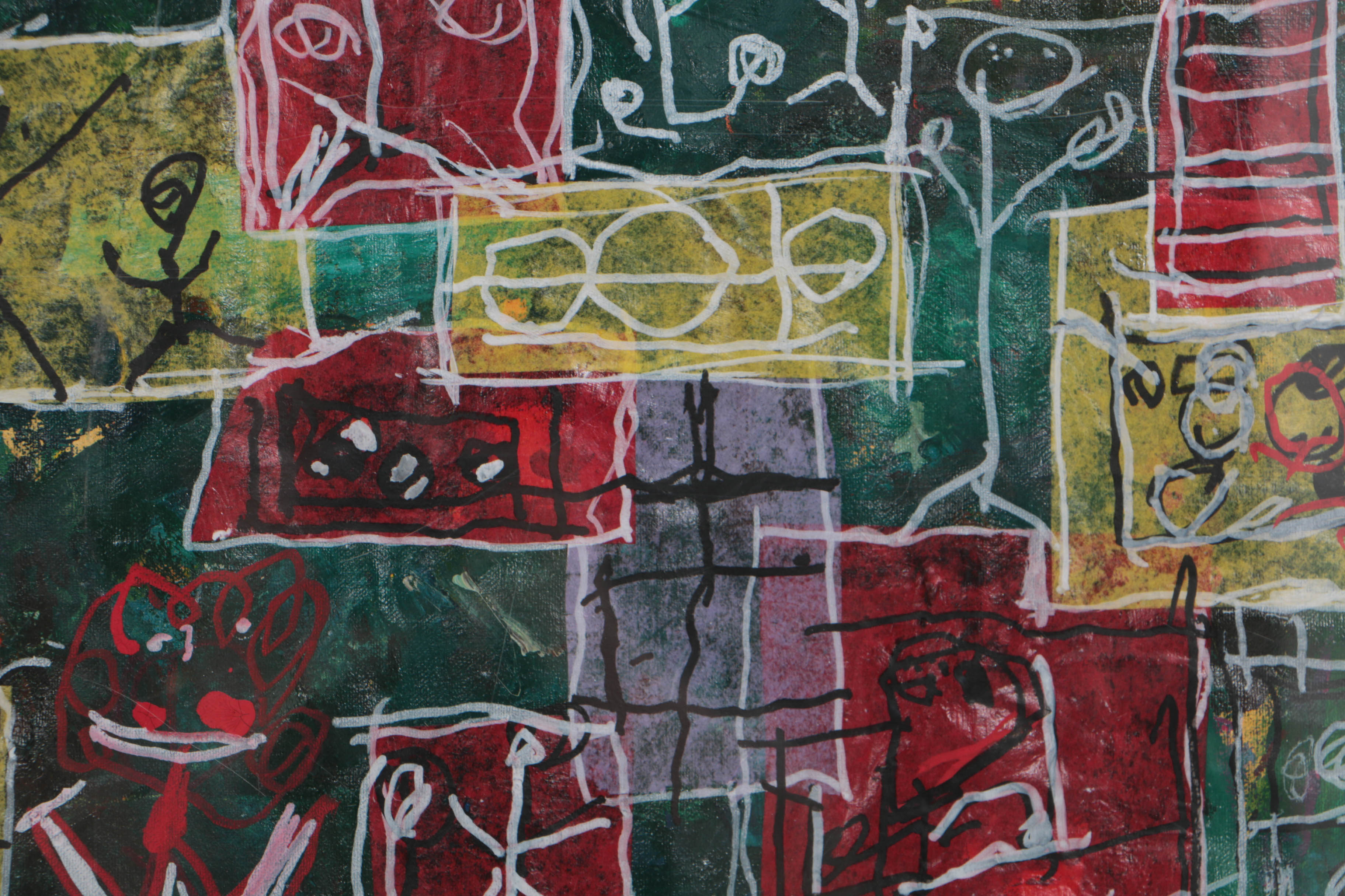 Circa 2009 Acrylic Painting on Unstretched Canvas