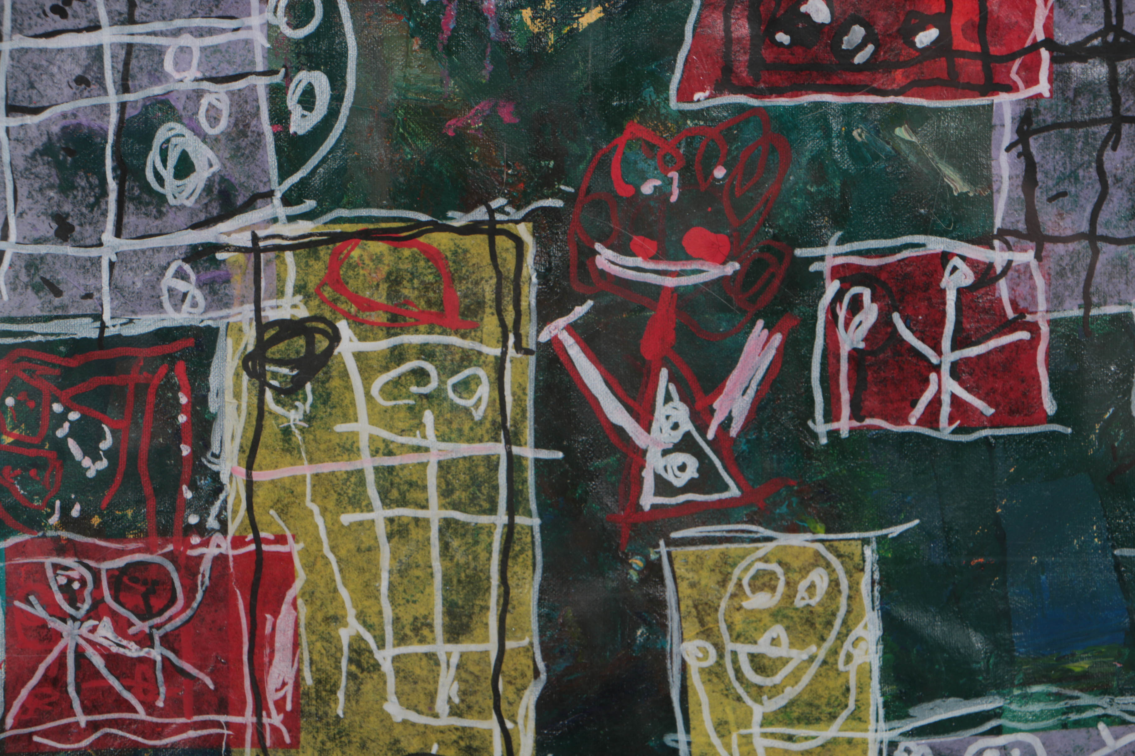 Circa 2009 Acrylic Painting on Unstretched Canvas