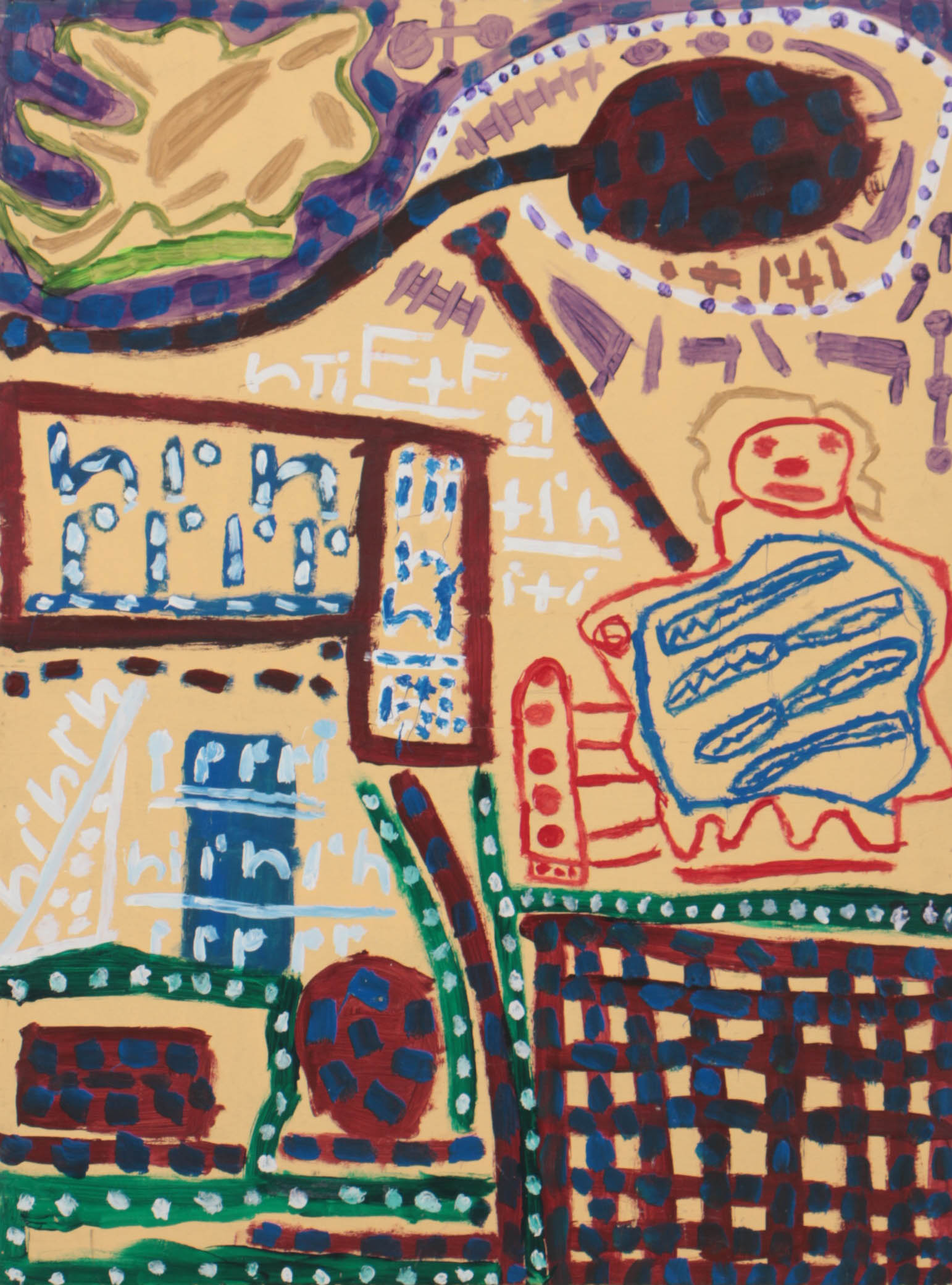 Kevin White 2008 Acrylic Painting on Wood "Untitled (Naples Yellow)"