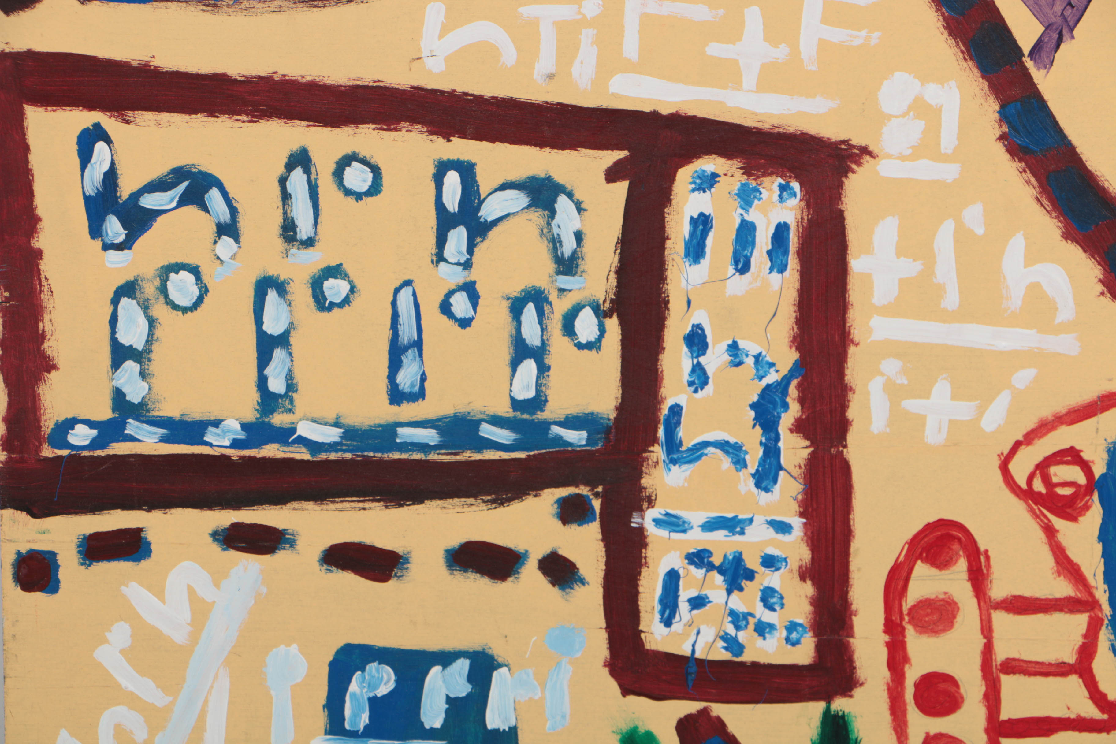 Kevin White 2008 Acrylic Painting on Wood "Untitled (Naples Yellow)"