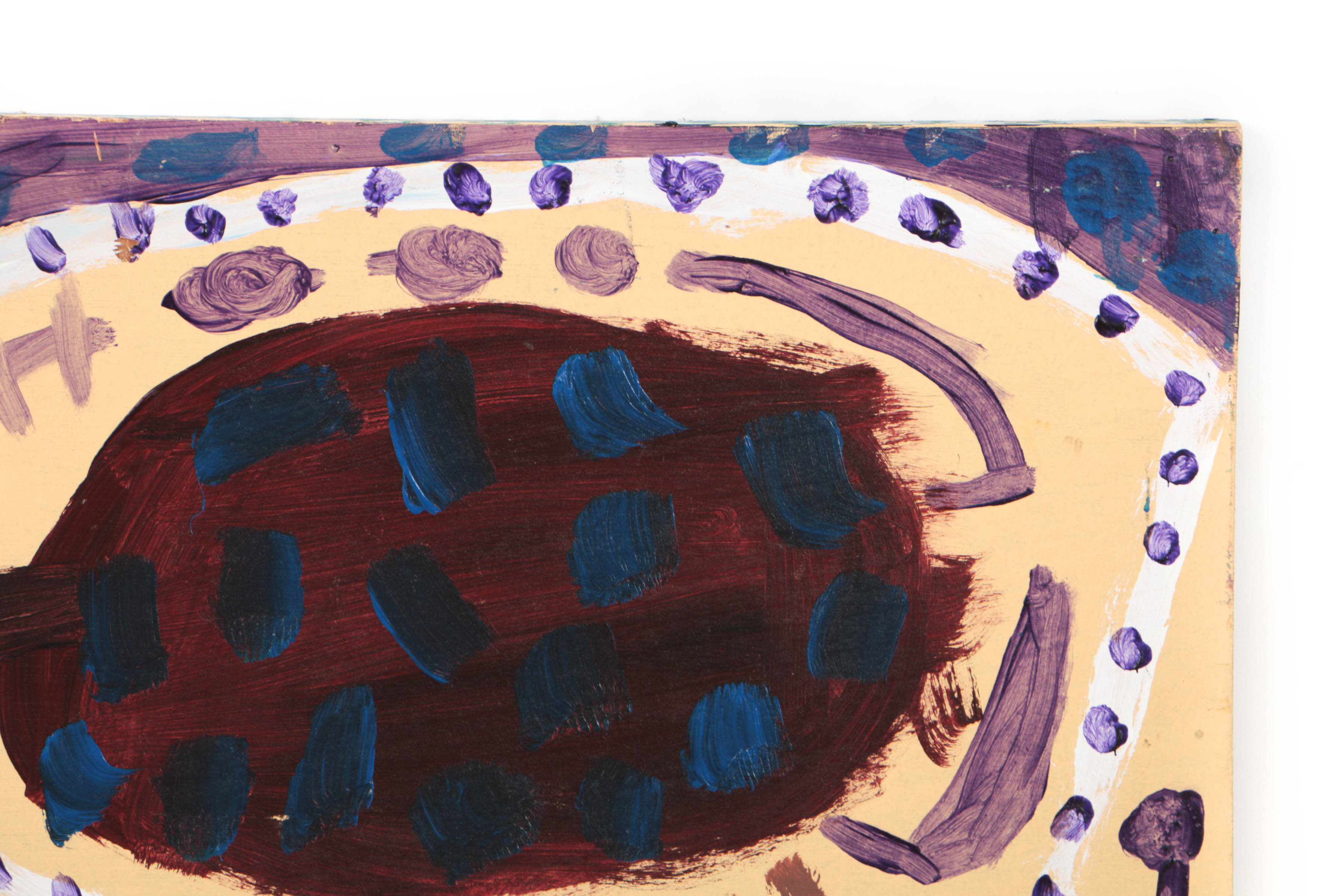 Kevin White 2008 Acrylic Painting on Wood "Untitled (Naples Yellow)"