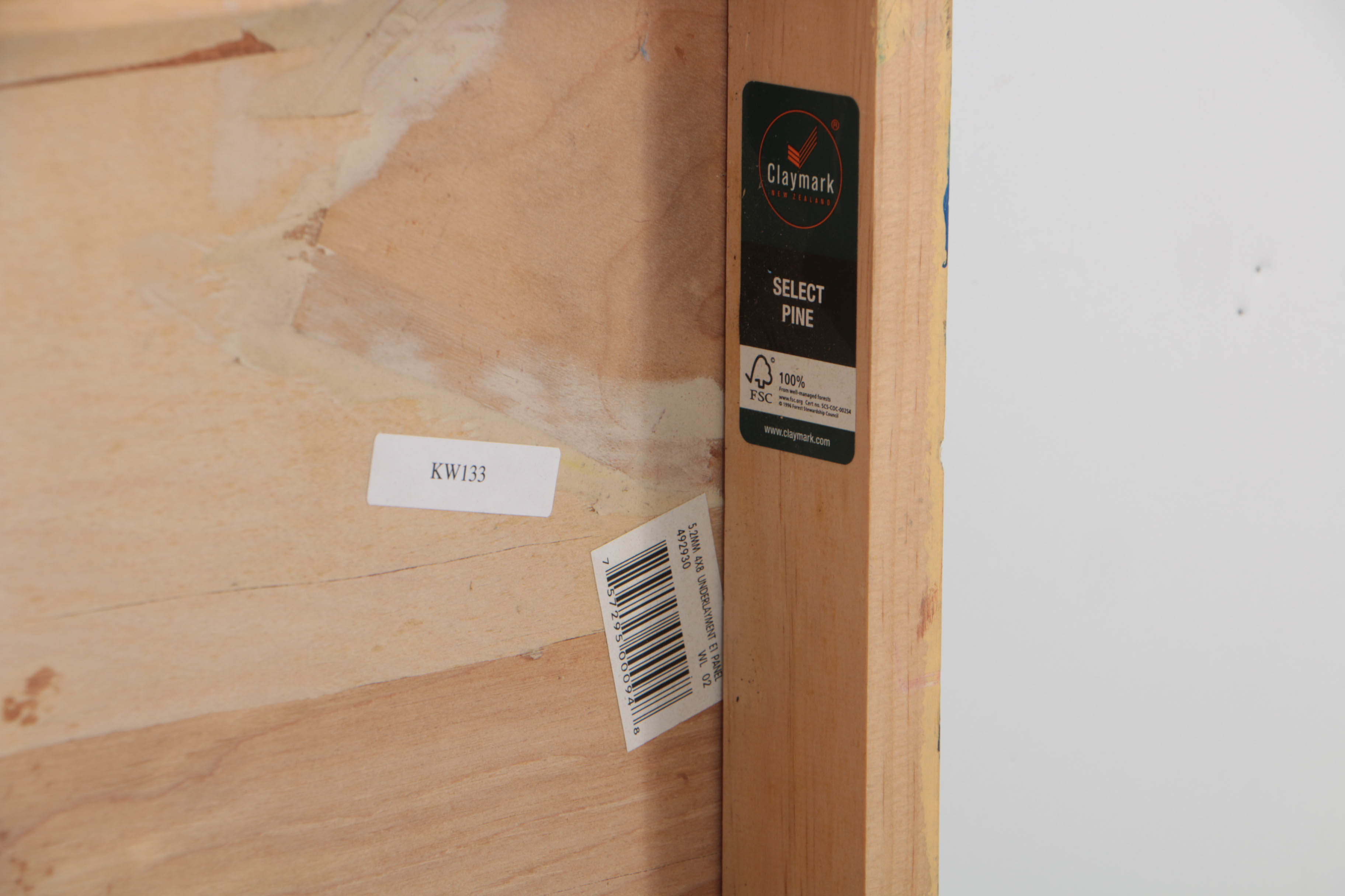 Kevin White 2008 Acrylic Painting on Wood "Untitled (Naples Yellow)"