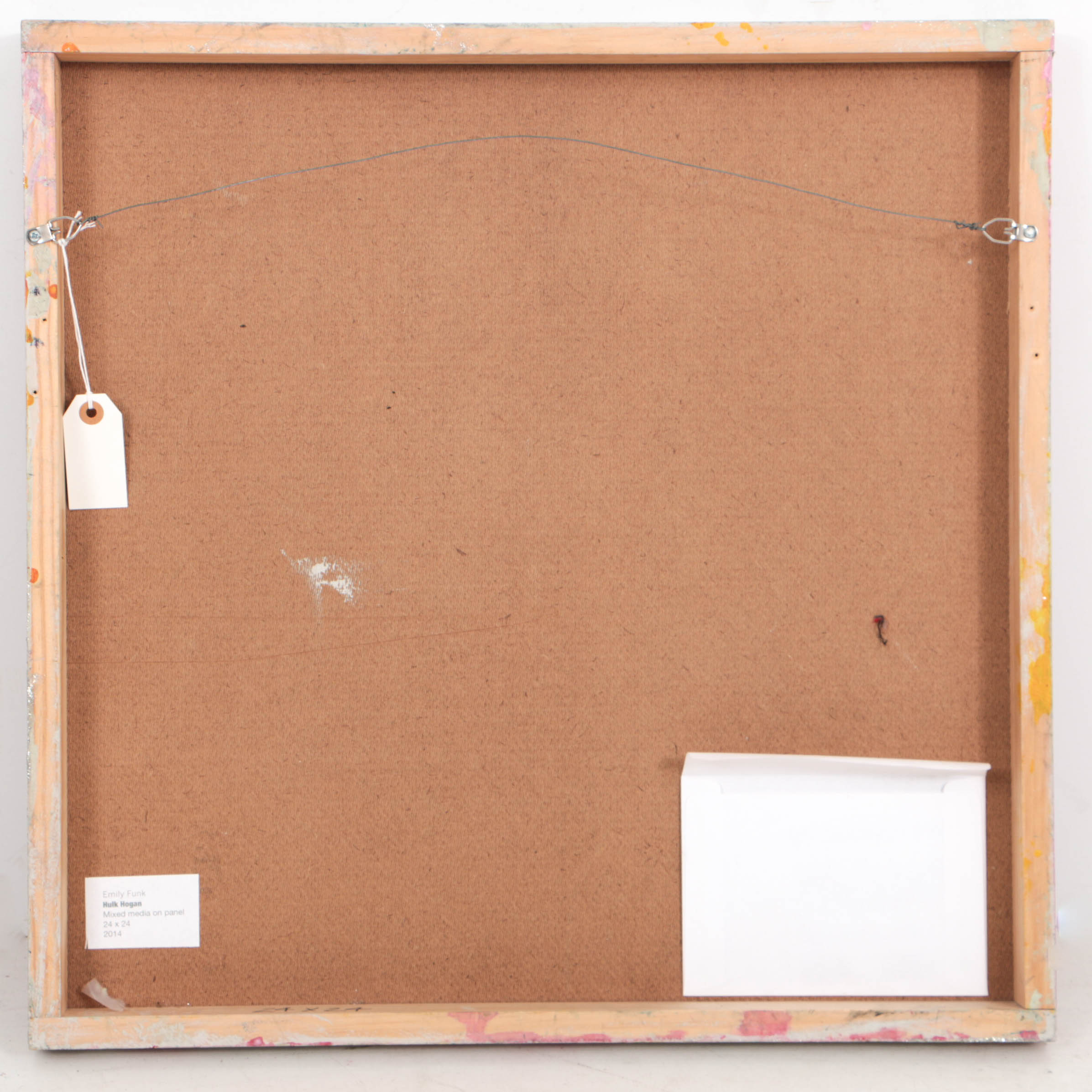 Emily Funk 2014 Mixed Media on Wood "Hulk Hogan"