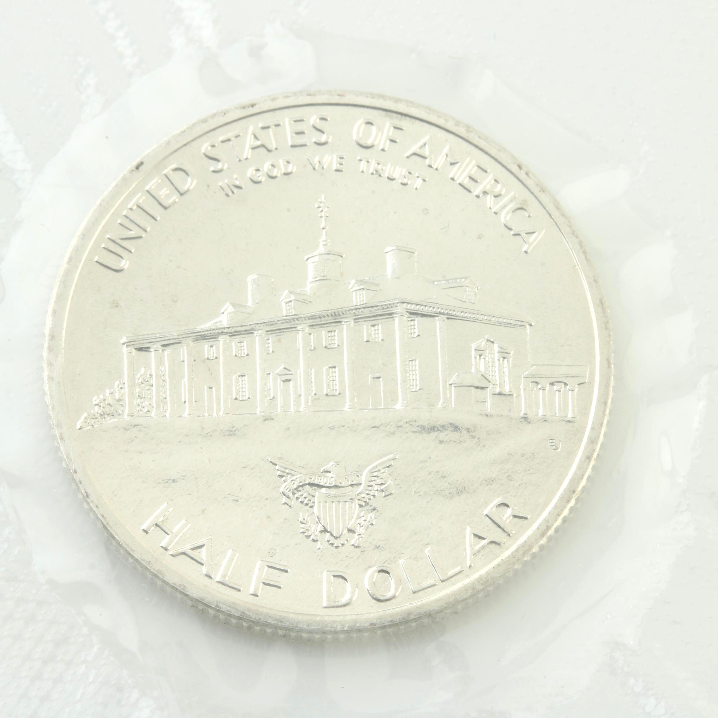 Two Uncirculated 1982 George Washington Commemorative Silver Half Dollars