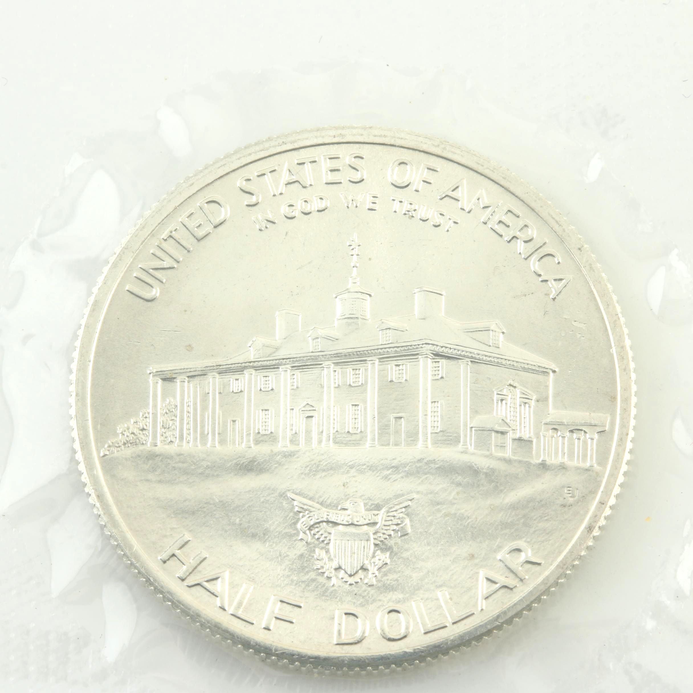 Two Uncirculated 1982 George Washington Commemorative Silver Half Dollars