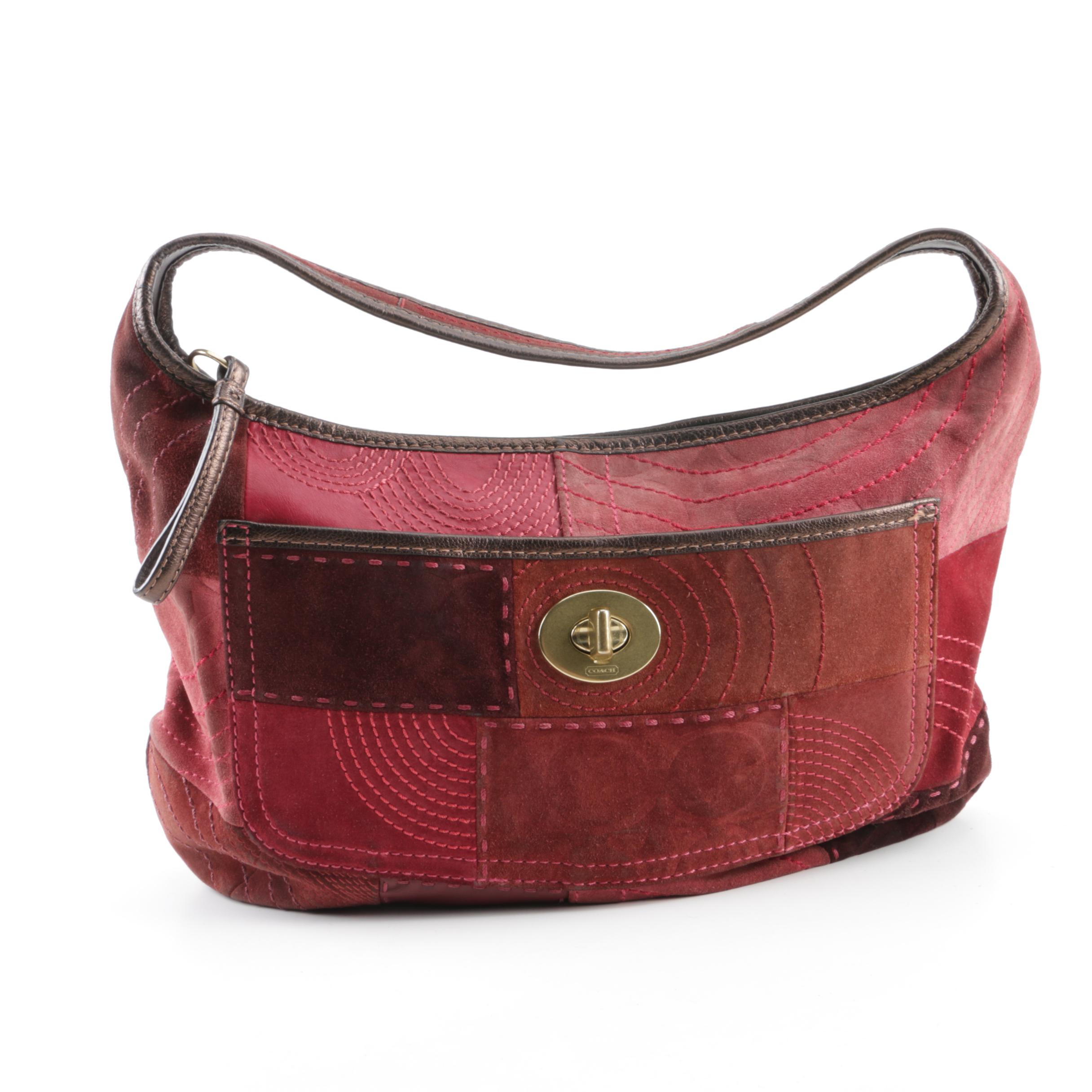 Coach Ergo Suede and Leather Patchwork Hobo Tote