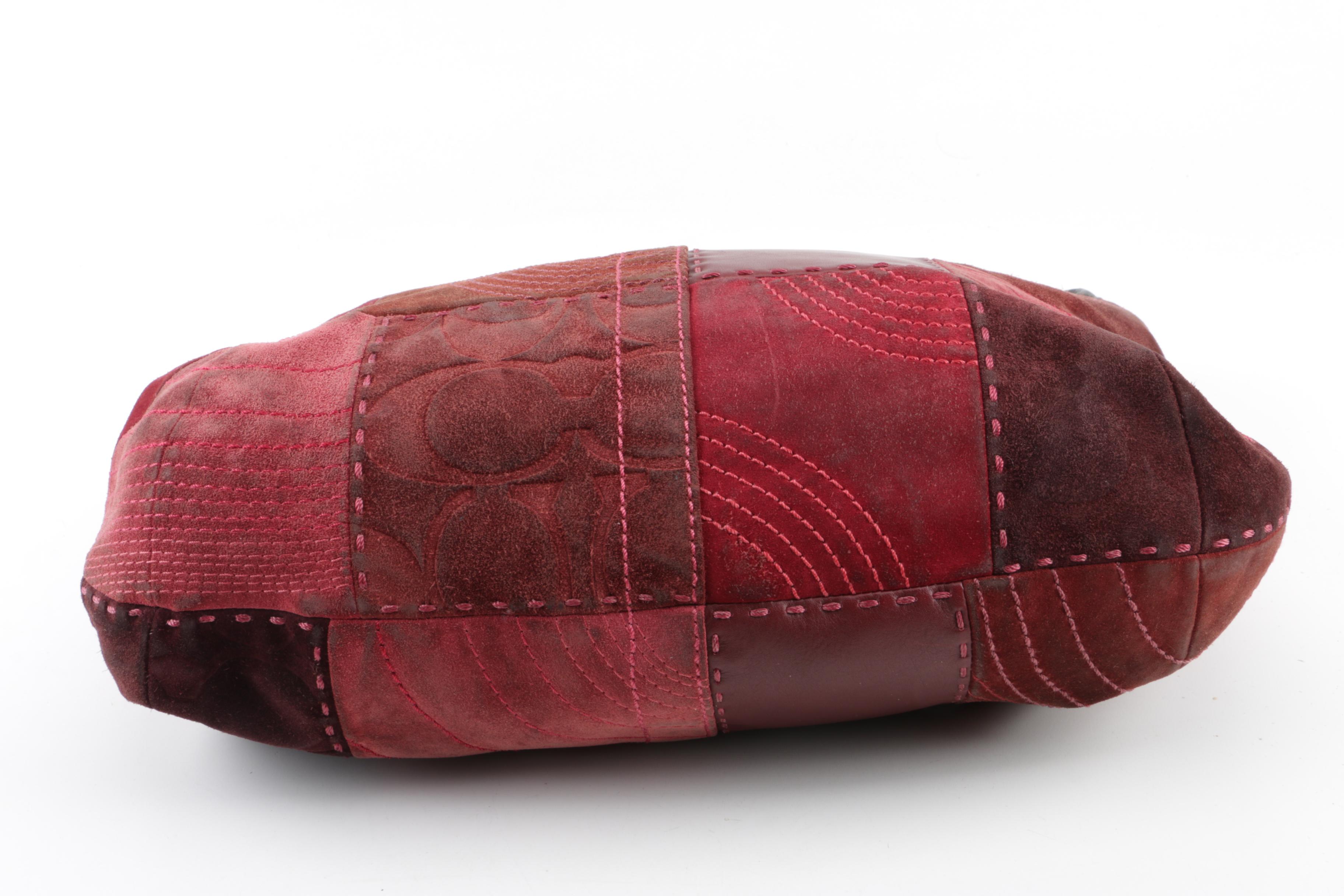 Coach Ergo Suede and Leather Patchwork Hobo Tote