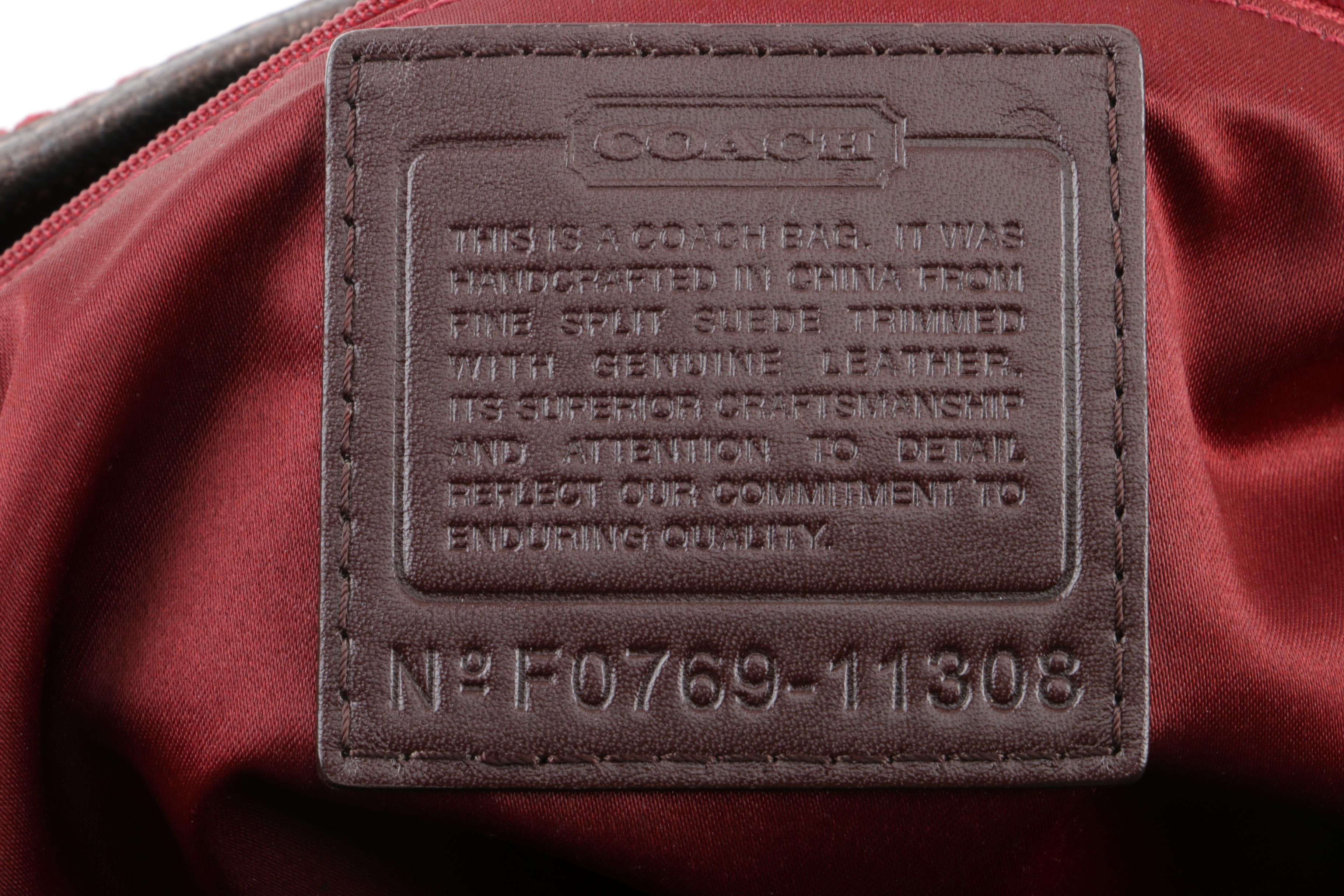 Coach Ergo Suede and Leather Patchwork Hobo Tote