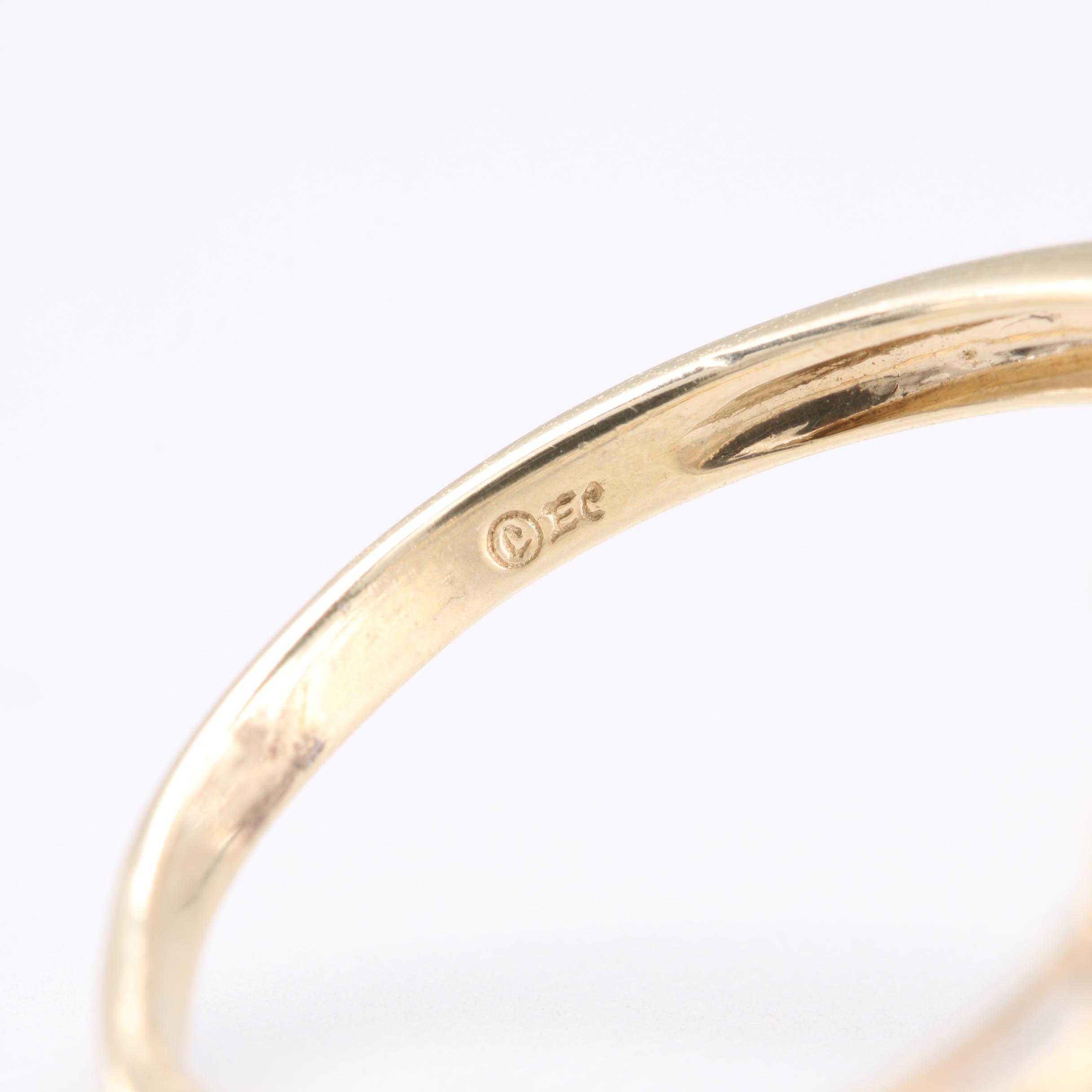 Vintage 10K Yellow Gold Diamond Ring