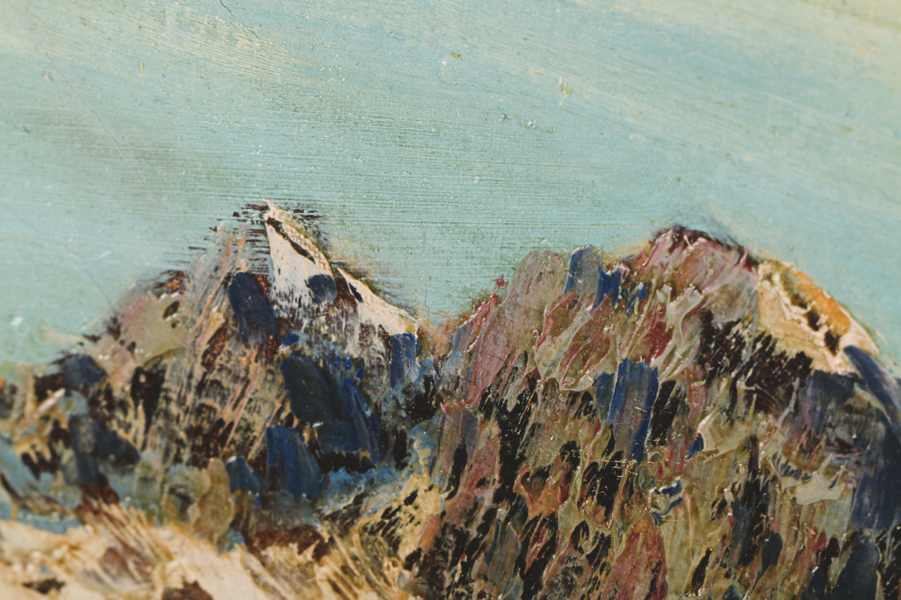 G. Servoli Oil Painting on Canvas of Mountain Landscape