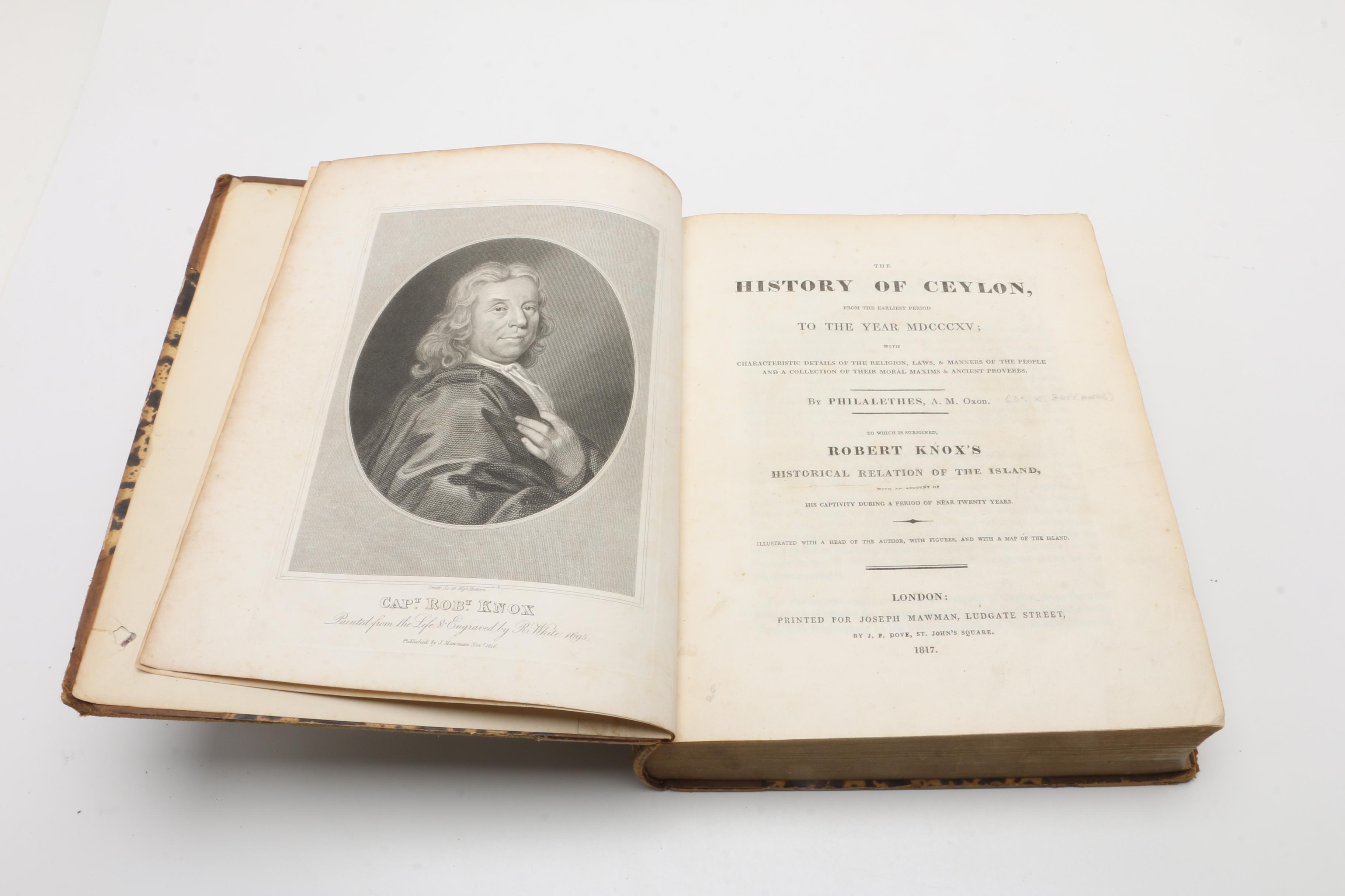 1817 "The History of Ceylon From the Earliest Period to [1815]"