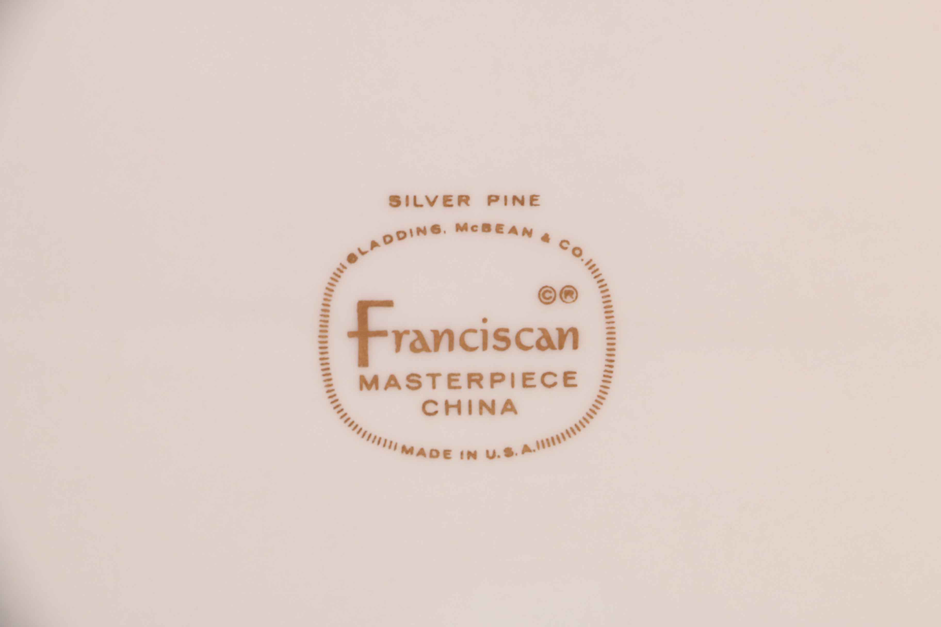 Franciscan Masterpiece China "Silver Pine" China Set