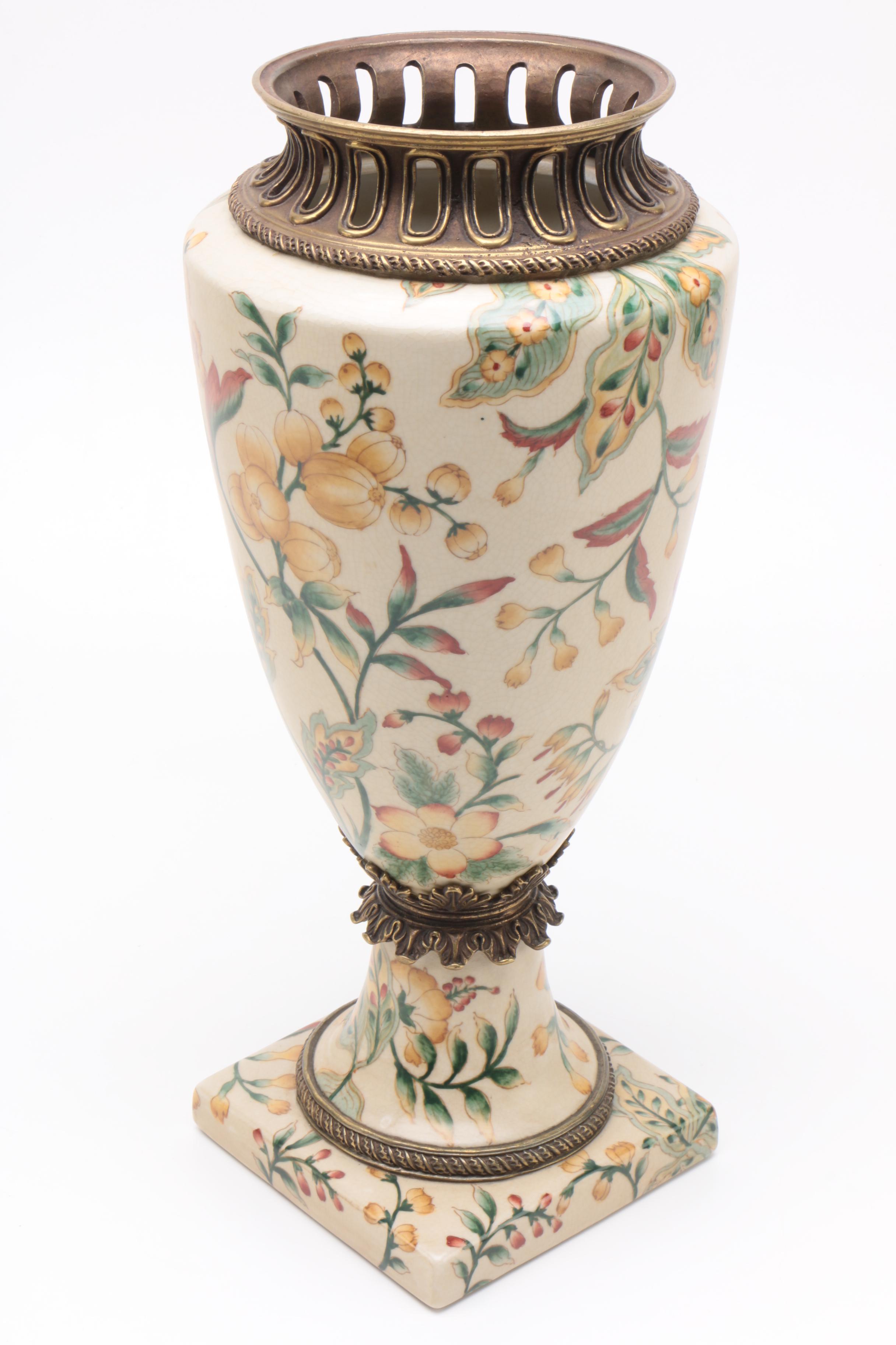 Dominic Decorative Ceramic Vase and Compote