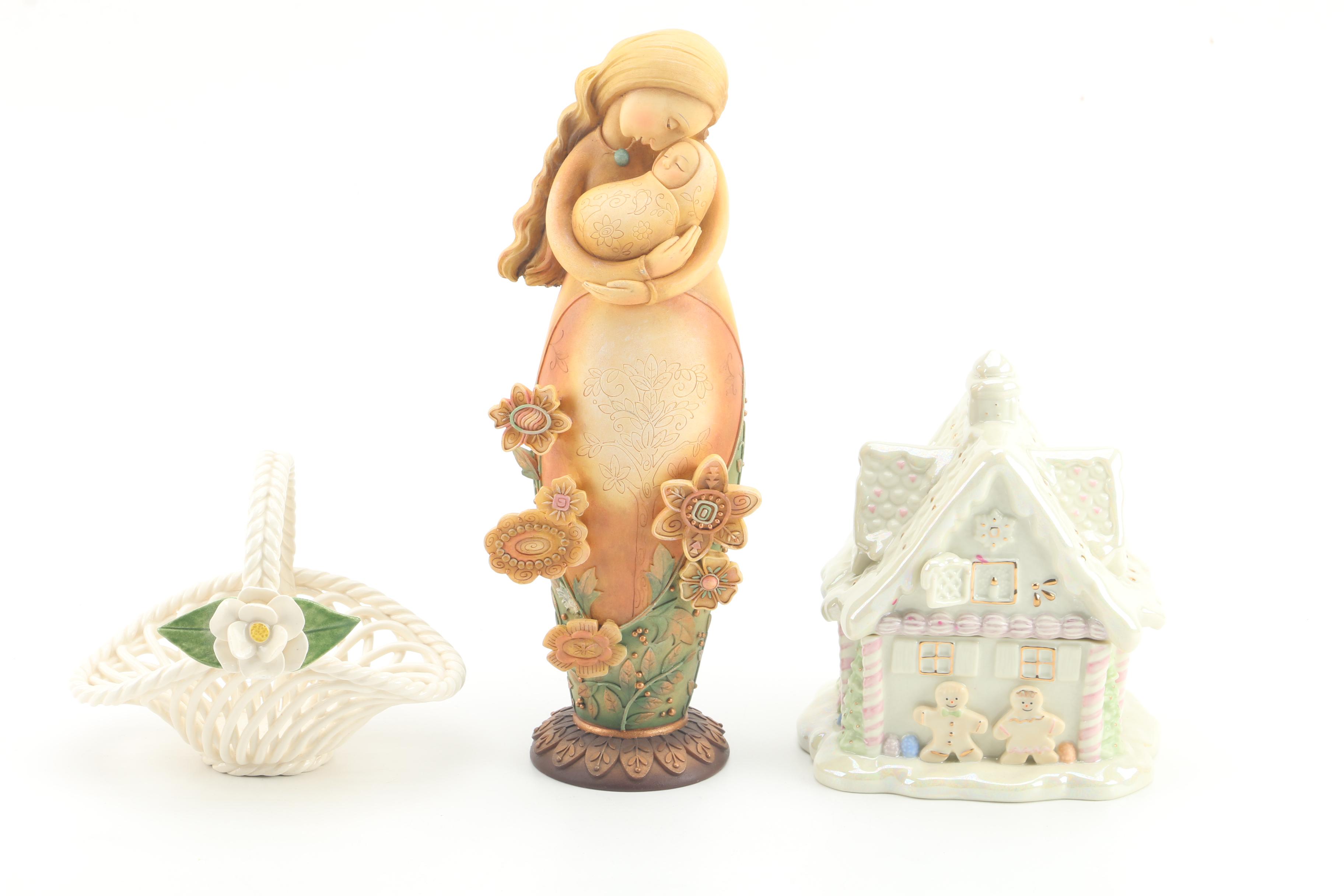 Lenox Gingerbread House Music Box and Other Decor