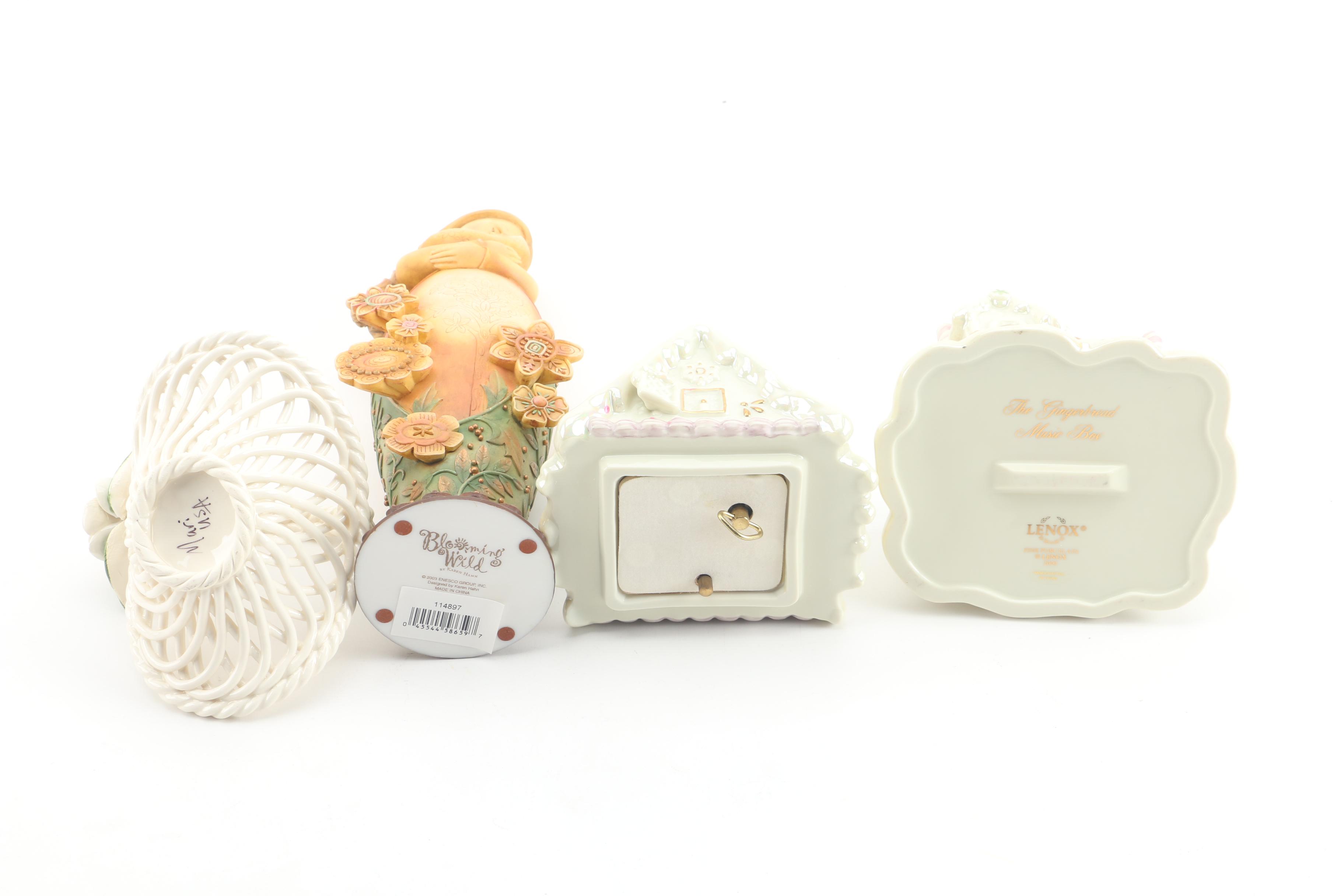 Lenox Gingerbread House Music Box and Other Decor