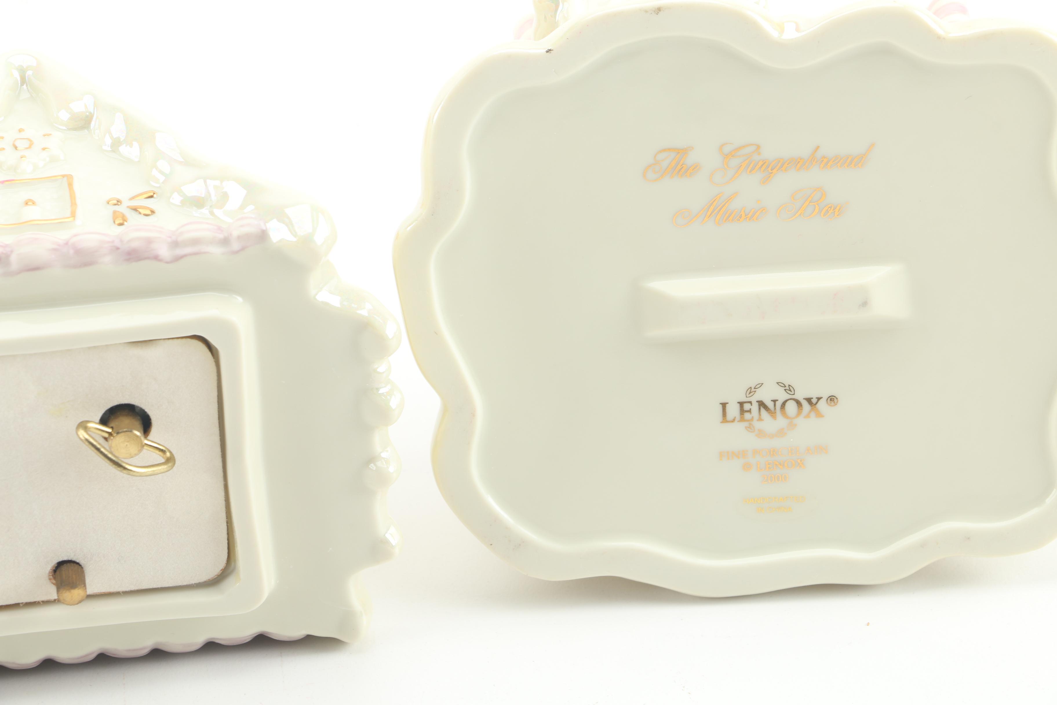Lenox Gingerbread House Music Box and Other Decor