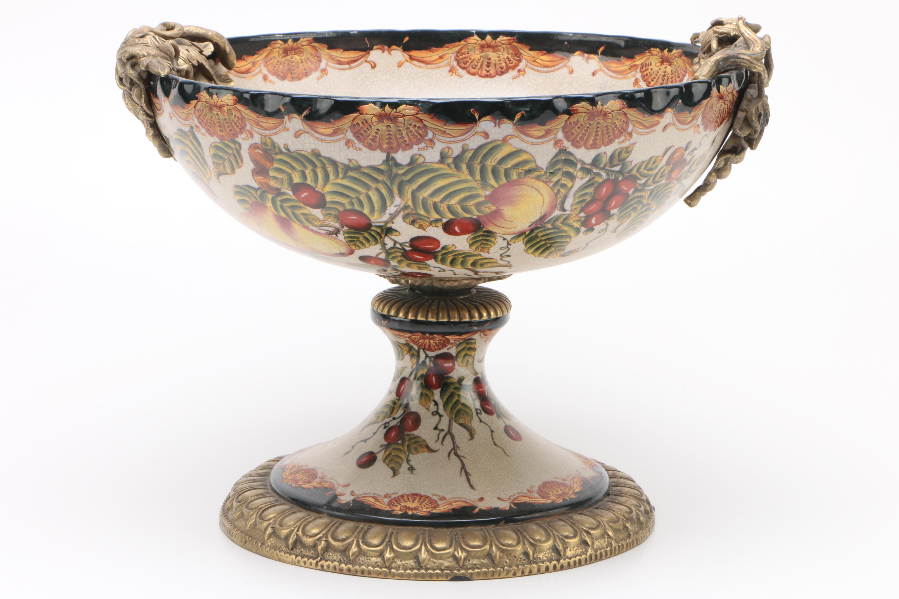 Dominic Decorative Ceramic Vase and Compote